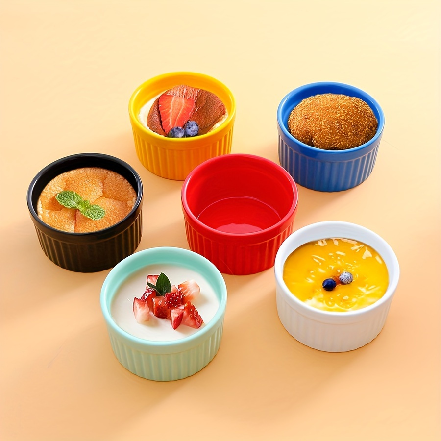 Porcelain Mini Ramekins Dishes - Perfect For Souffle, Creme Brulee, French  Onion Soup, Custard Cups, Ice Cream Bowls, And Dipping Sauces - Oven,  Microwave, And Air Fryer Safe - Heat Up To 300 Celsius - Temu