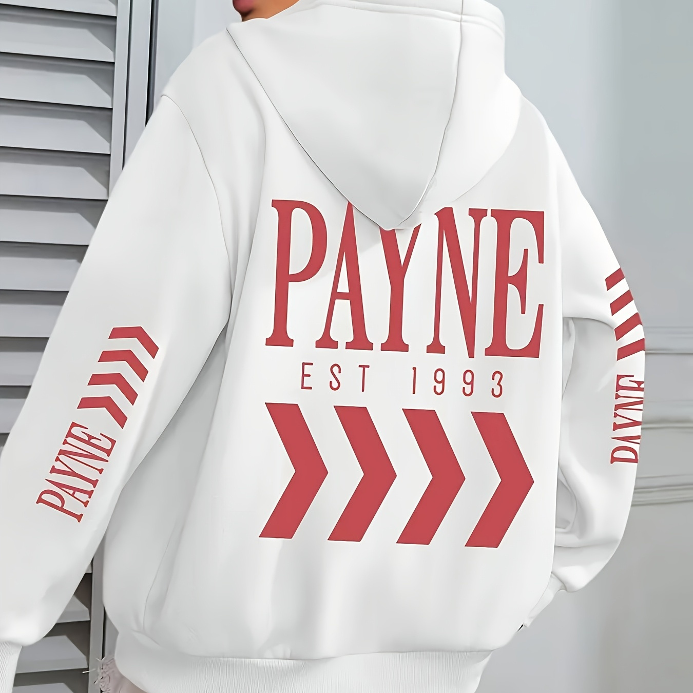 

1pc Women's Casual Polyester Hoodie With Drawstring - Alphabet Letter Print, Knit Sweatshirt, Est 1993 Graphic, Winter & Fall Fashion