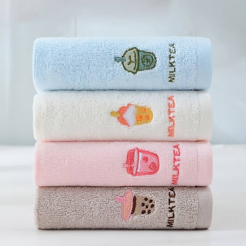 Soft & Absorbent 100% Cotton Cartoon Face Towels For Kids & Babies ...