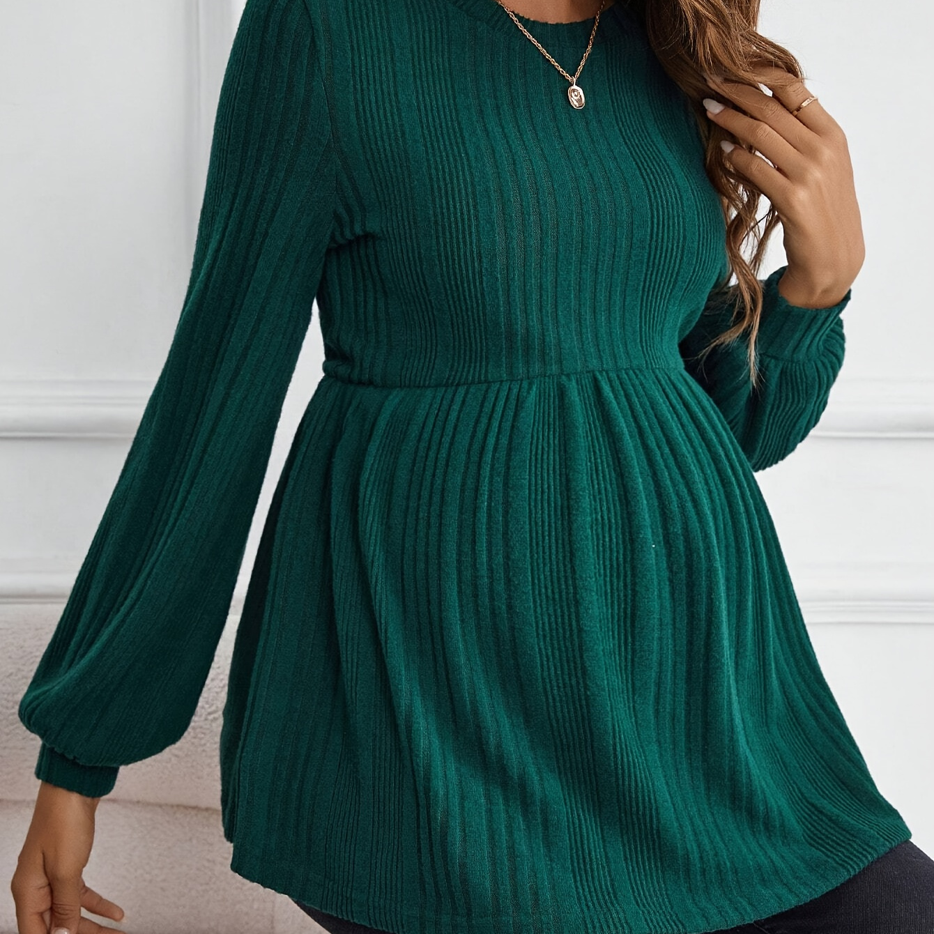 

Maternity Long Sleeve T- - Stretchy, For Fall/,