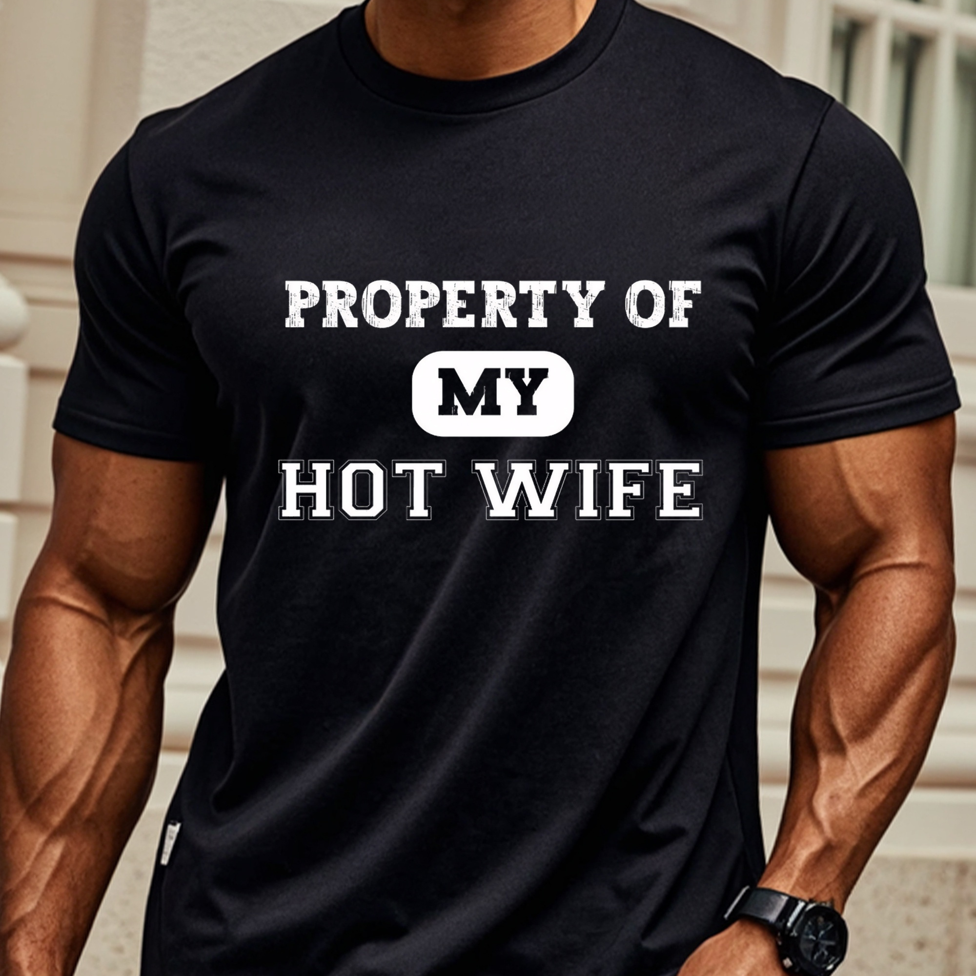 

My Hot For Husband Gift, Husband T Shirt For Men, Men's T Shirts, Crew Neck Graphicng, Weekend Casual, Moisture - Wicking, Sports Tees For Fitness Enthusiasts, , Lightweight, Breathable