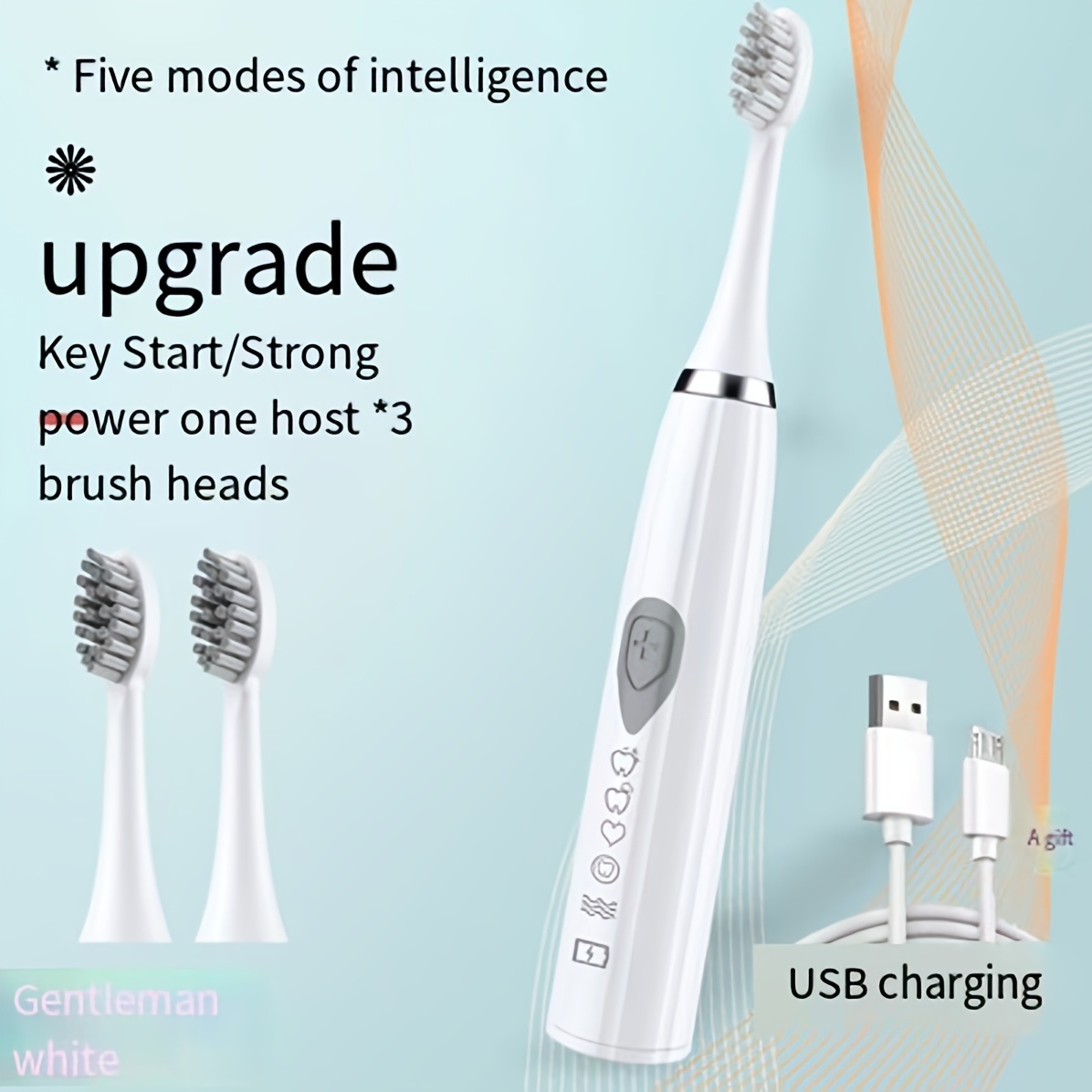 

Rechargeable Electric Toothbrush Set For Couples - Soft Bristles, Fully Automatic & Technology For Home Use