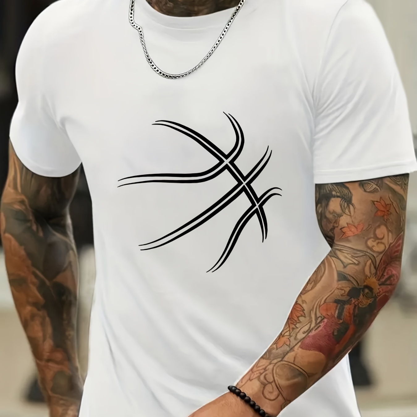 

Basketball Graphic Print, Men's Novel Graphic Design T-shirt, Casual Comfy Tees For Summer, Men's Clothing Tops For Daily Activities