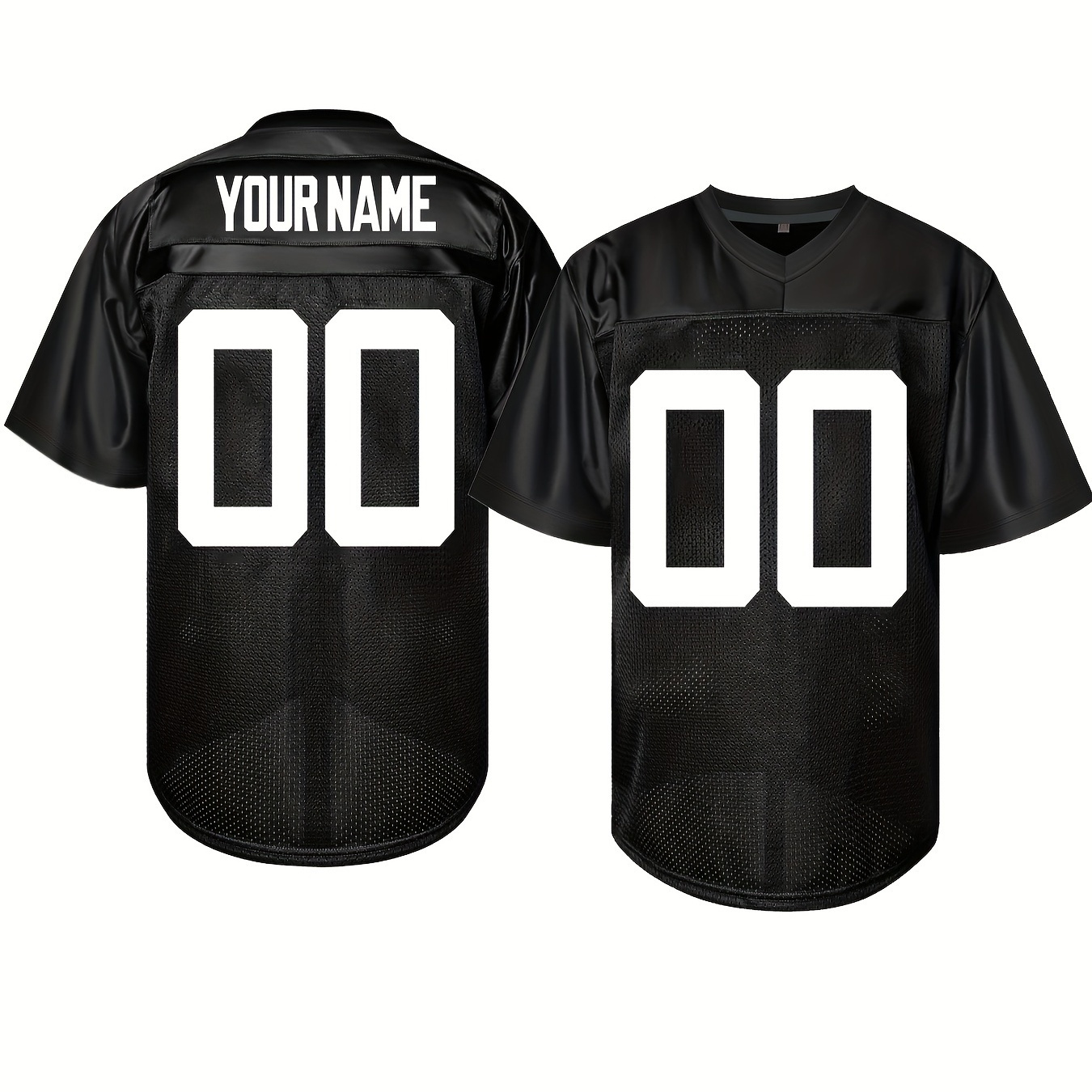 

Men's Football Jersey With Customized Name And Number Embroidery, Comfy Top For Summer Training & Competition