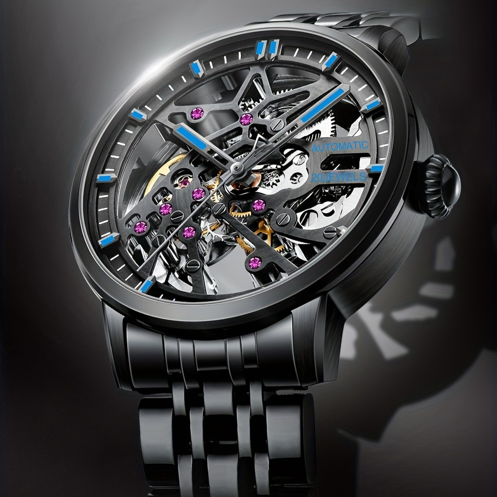 Comprar Nuevo Reloj de lujo para hombre de marca superior con caja, reloj  cuadrado, resistente al agua, luminoso, automático, hueco, relojes  mecánicos para hombre