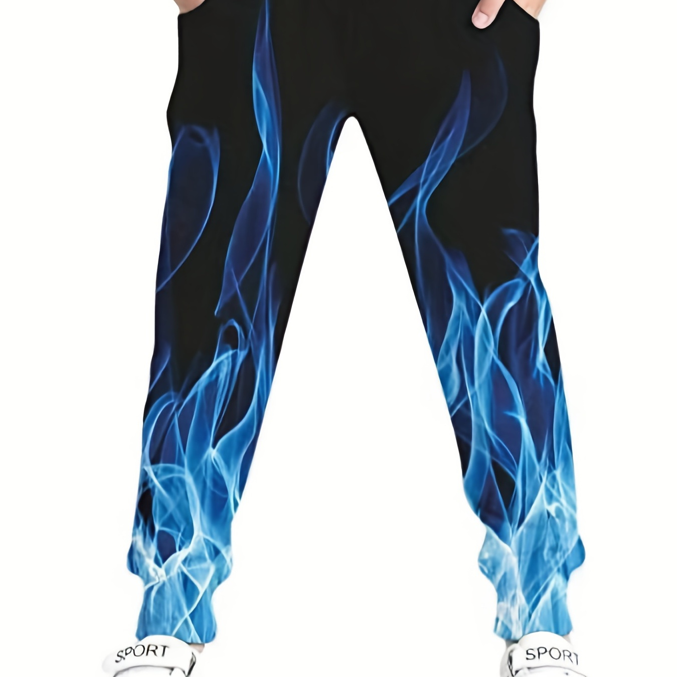 

Blue Flame 3d Print Boys Casual Soft Comfortable Long Pants For Spring And Autumn Kids Clothes Outdoor