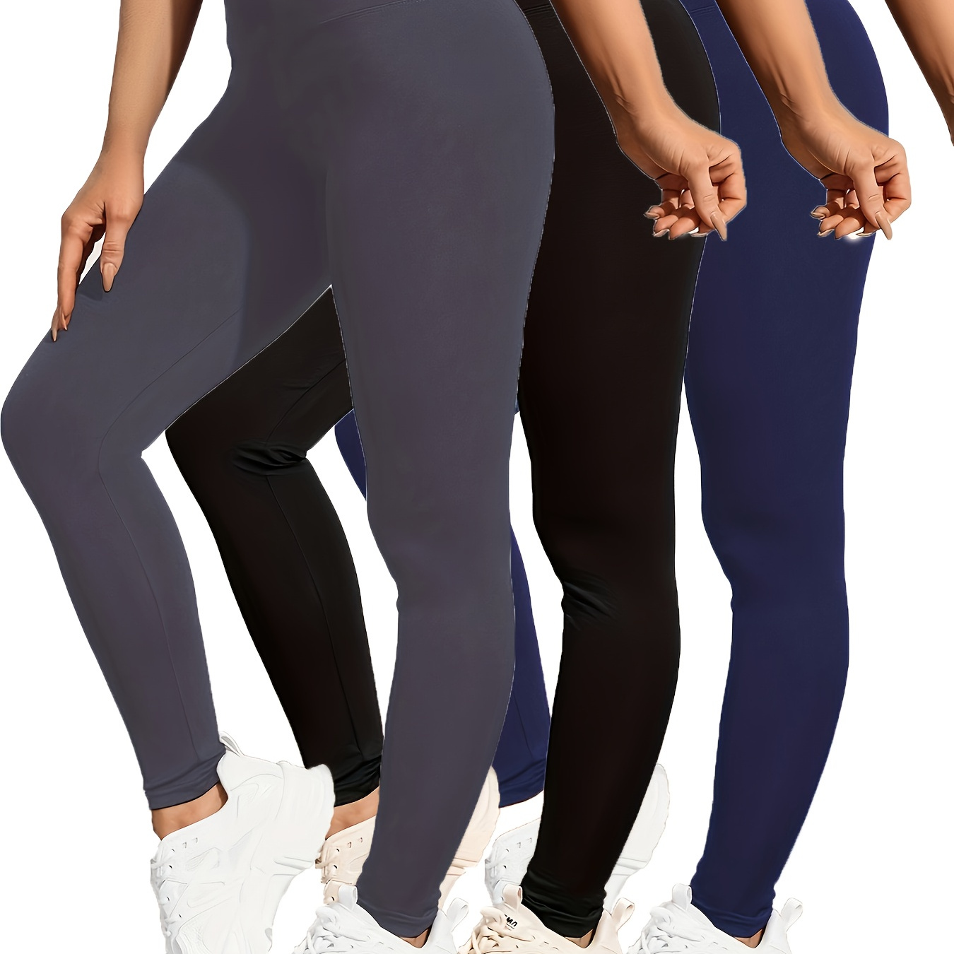 Solid Color Yoga Tight Pants High Waist Seamless Sports - Temu