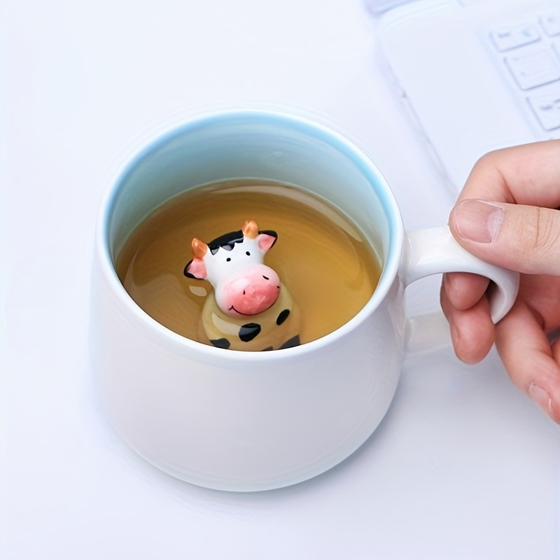 Cow Mug with Cow Inside Cute Coffee Mugs with Handle Tea Cups Ceramic Cup  Funny Coffee Mugs with Spoon Kids Mugs Gift for Women Friends Unique Coffee  Mug for Birthday Party Novelty