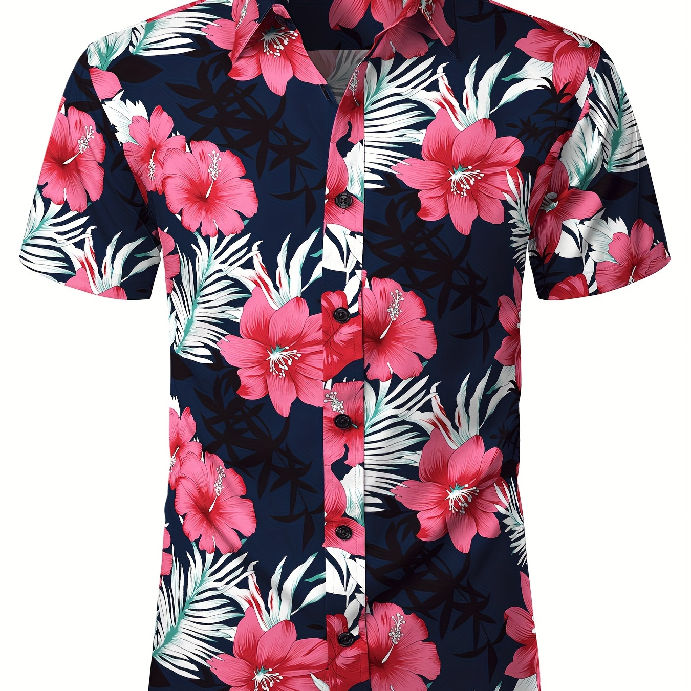 

Mens Hawaiian Floral Shirts Tropical Button Down Shirt Summer Beach Shirt