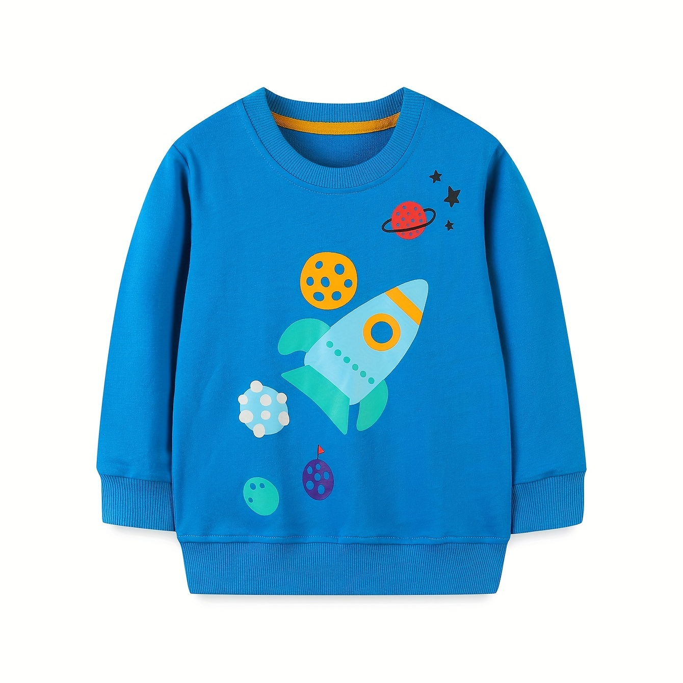 

Cartoon Rocket Print Sweatshirt For Boys - Cool, Lightweight And Comfy Spring Fall Clothes!