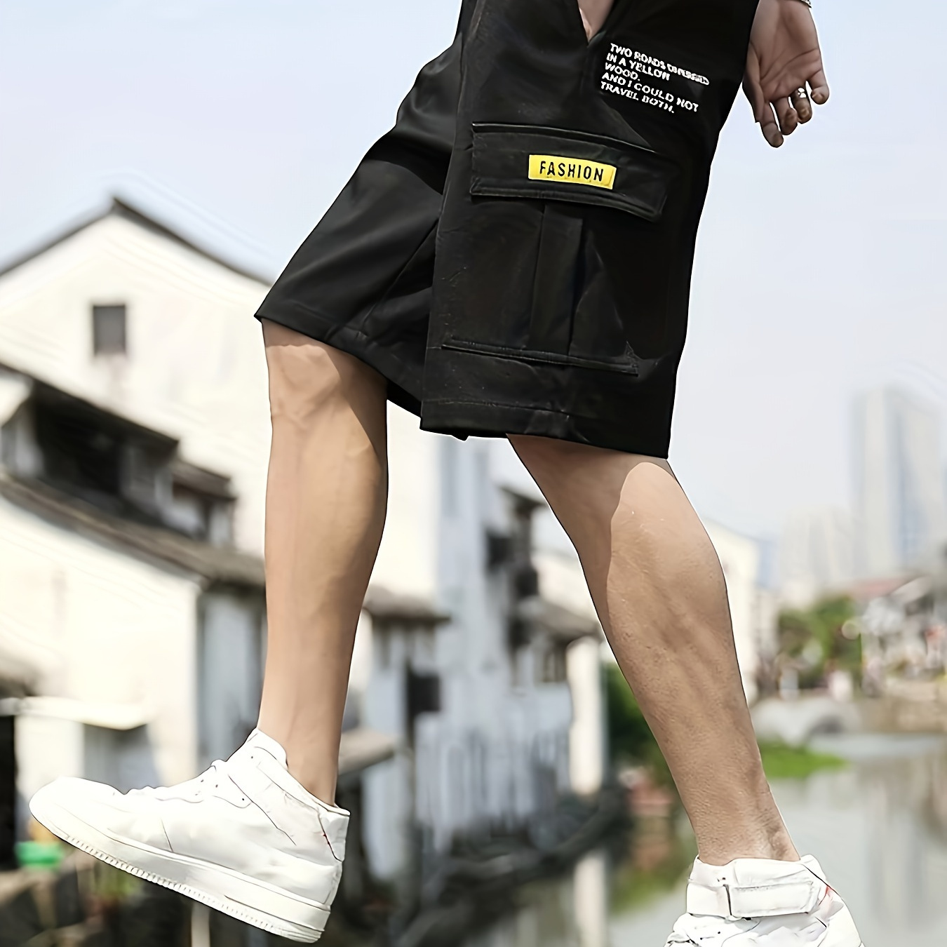 

Men's Sports Shorts With Drawstring And Pockets In Solid Color, Trendy And Comfortable For Summer Sports And Casual Wear