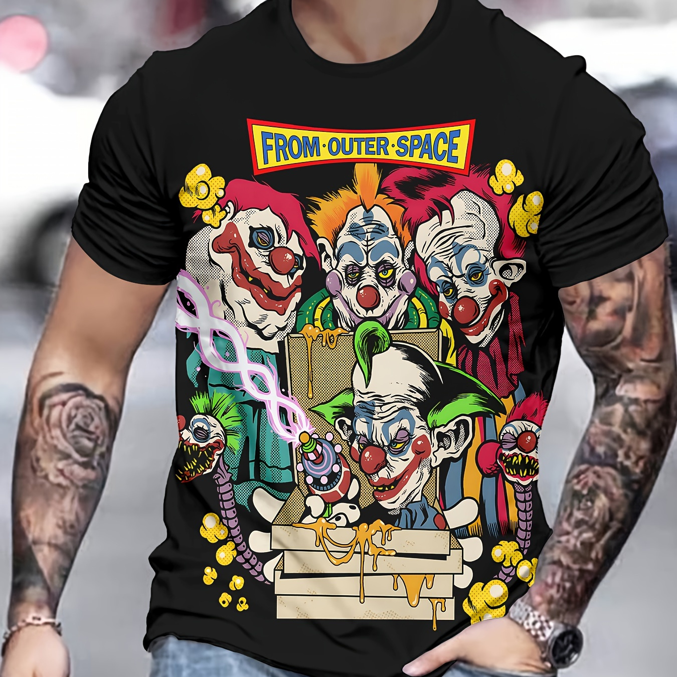 

Men's Novelty 3d Printed Fashion T-shirt - Casual Polyester Crew Neck Tee With Unique Graphic Design, Machine Washable
