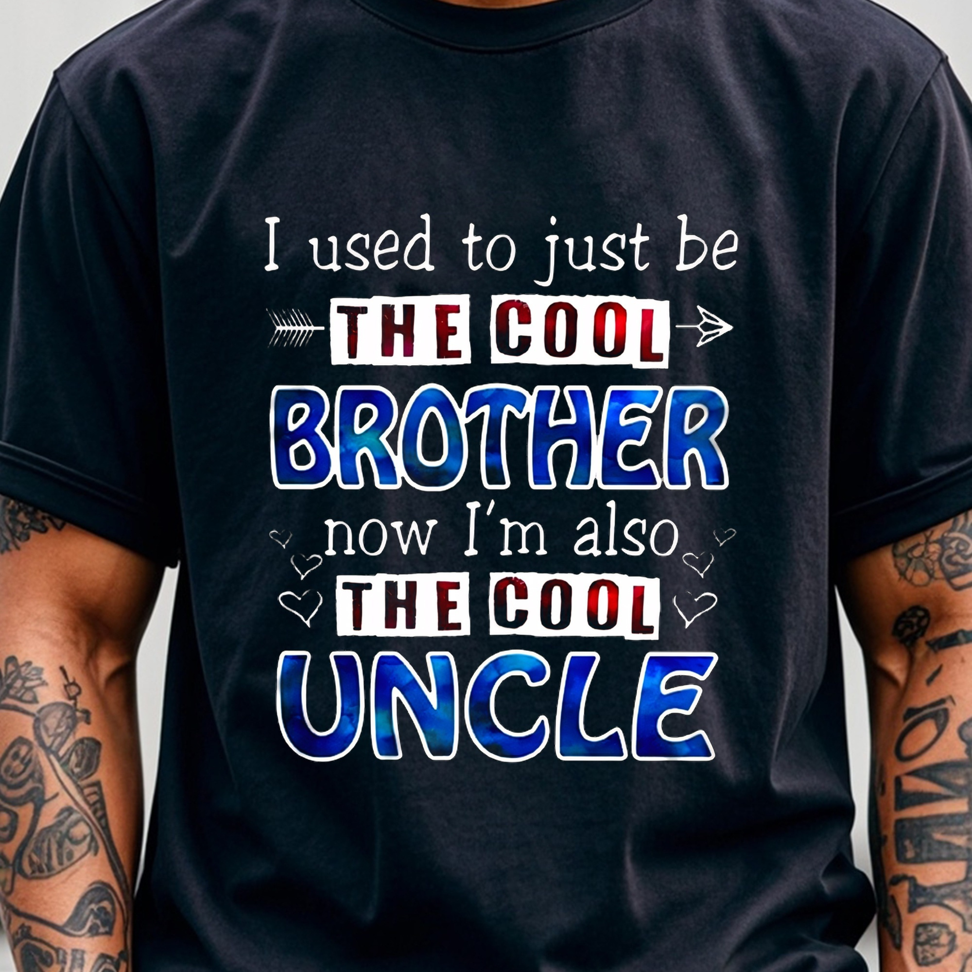 

I Used To The Cool Big Brother Now I'm The Cool -shirt, Birthday Gifts, Men's T Shirts, Gym-friendly, Running, Sports Tees For Fitness Enthusiasts, Breathable, , Men's Clothing For Summer Outdoor,