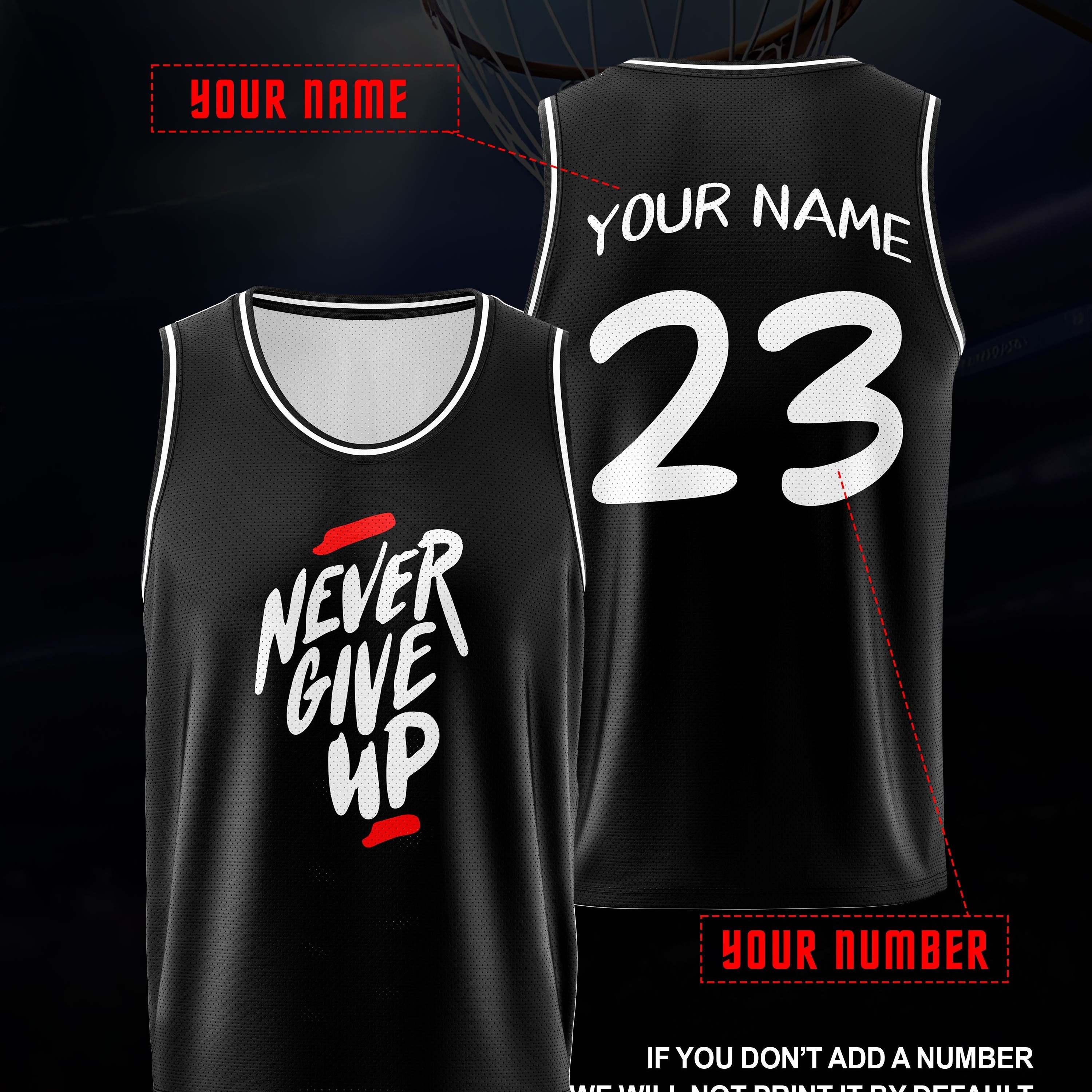 

Customized Name And Number, Breathable Comfort Fit Basketball Tank Top, Personalized Summer Sportswear