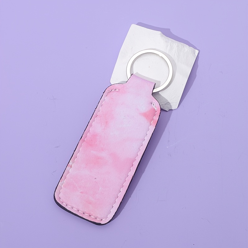 Mini Lip Balm and Holder Keychain in Glitter or Solid 