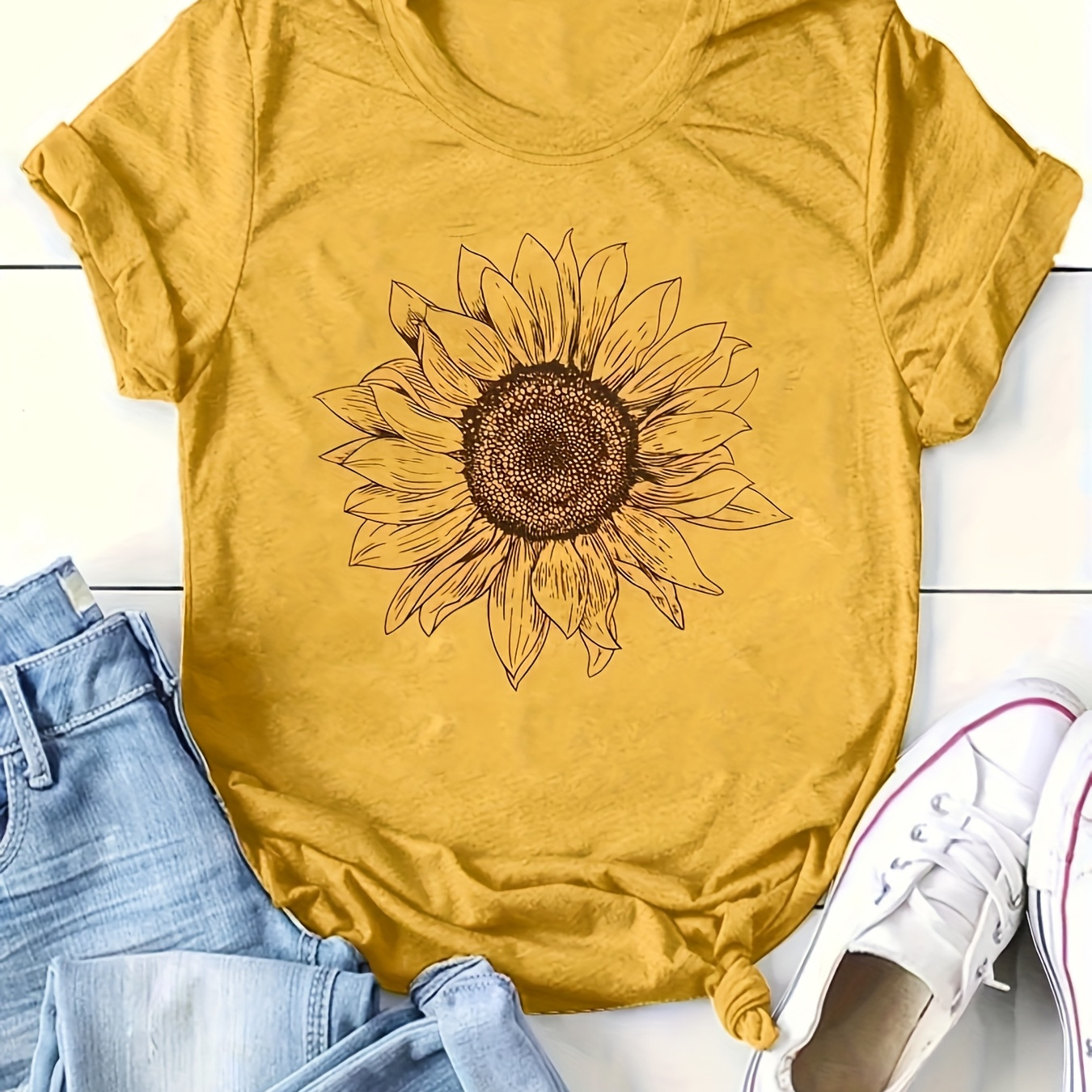 Tシャツ・カットソー SATUR Tarot Graphic Short Sleeve T-Shirt Cream Yellow Saint Valley Official Short Sleeve Tee - Yellow | Fashion Nova
