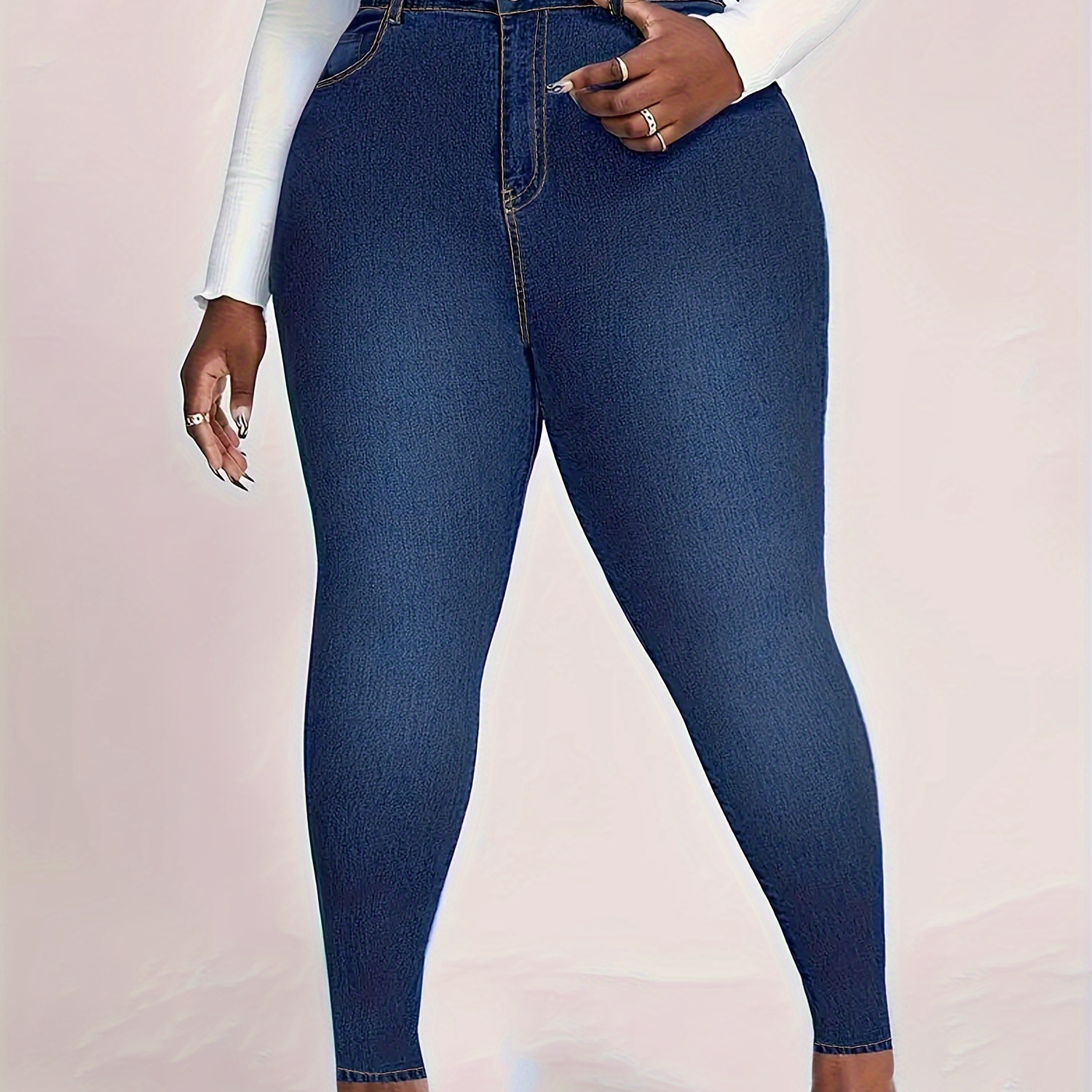 

Plus Size Skinny Jeans For Women High Stretchy Denim Jeans Pants Full Length Denim Pencil Jeans For Women High Waist Jeans For Women