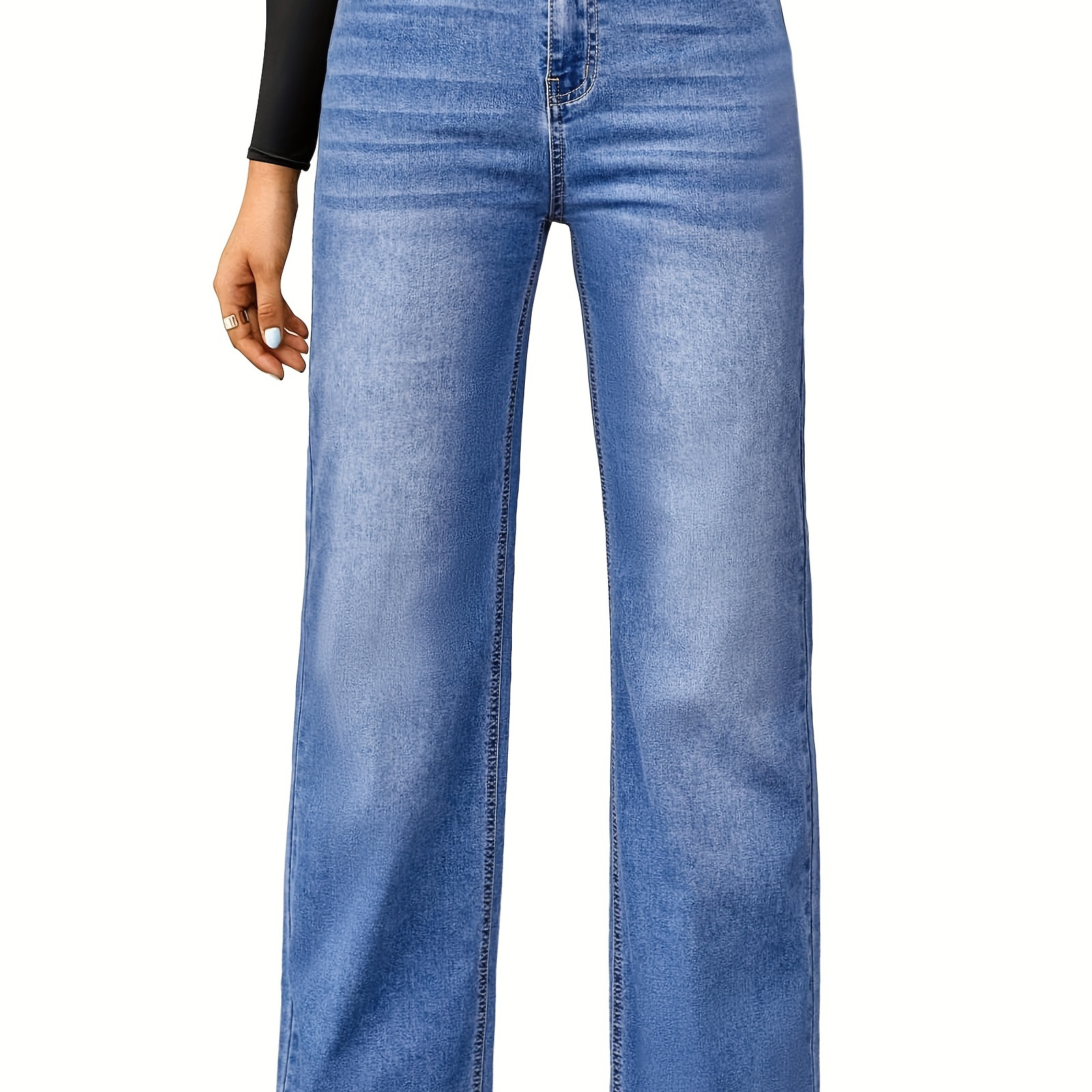 

Women's High Waisted Baggy Jeans Straight Wide Leg Mom Denim Pants