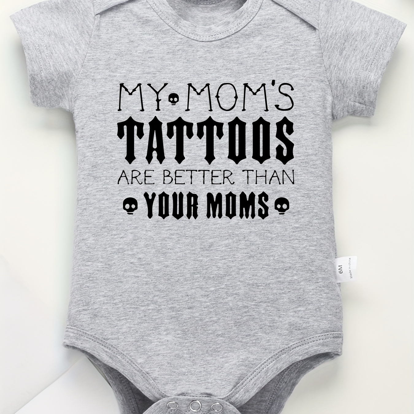 

Baby Boys Letter Print Casual Short Sleeve Cotton Round Neck Onesie Clothes For Summer