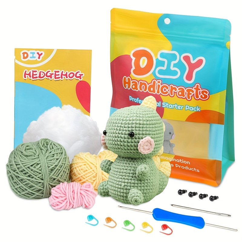 Complete Crochet Set For Beginners, DIY Potted Cactus Crochet Set With  Knitting Markers Easy Yarn Ball, Instruction - AliExpress