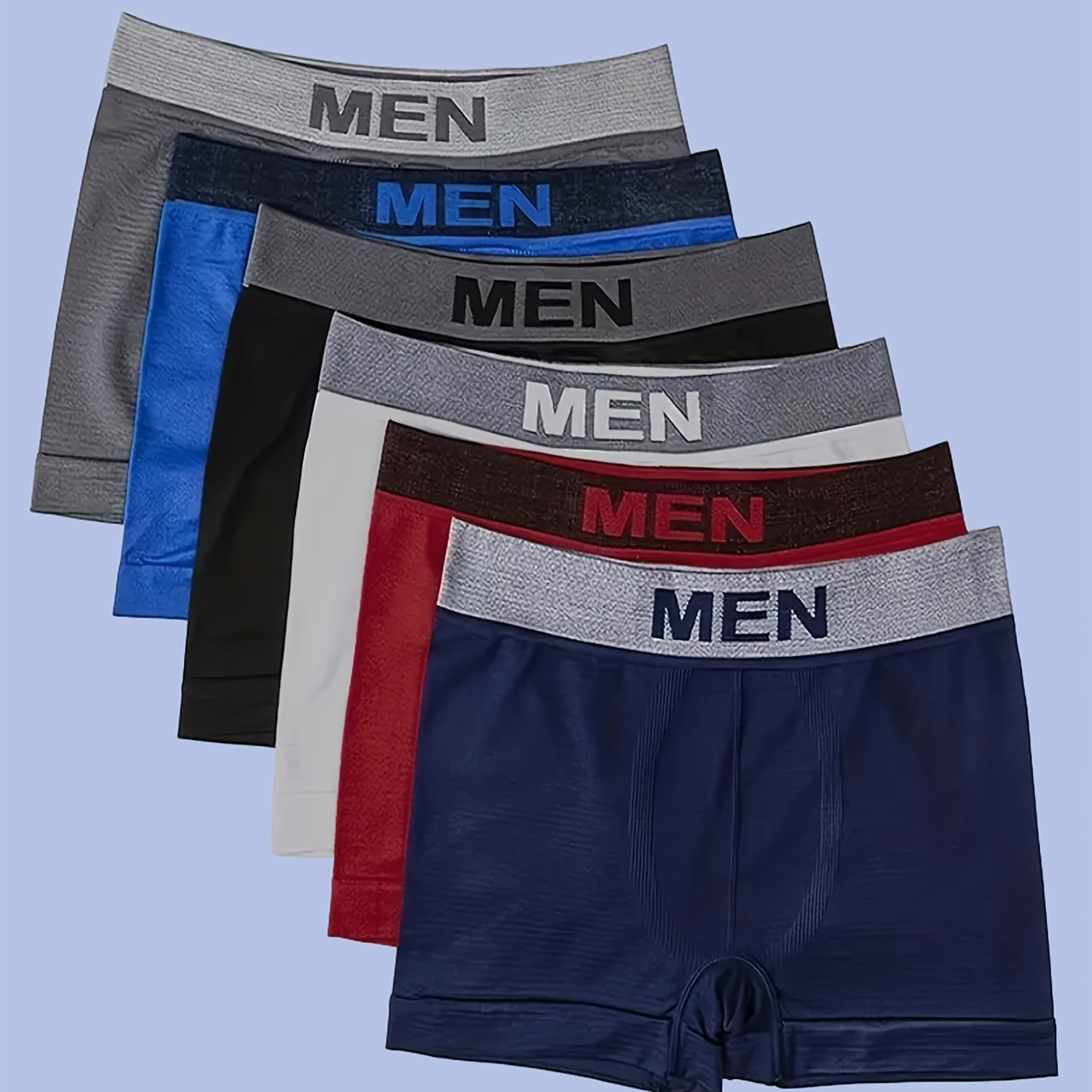 

1/3/6 Pcs Men's Breathable Quick-drying Boxer Underwear High Elasticity And Skin-friendly Material Adult Underwear Men's Casual Sports Underwear Suitable For S/m/l Size