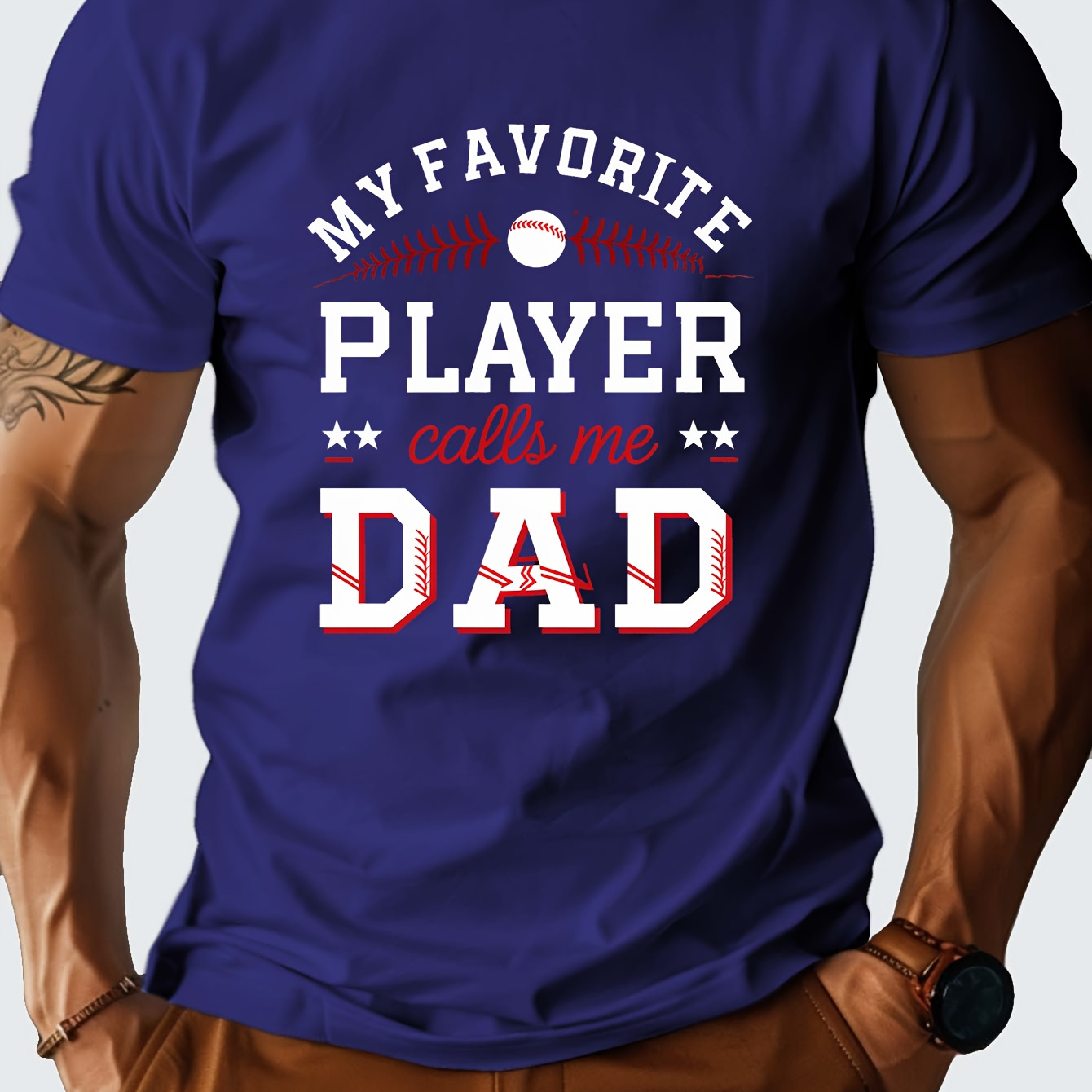 

Dad Baseball G500 Pure Cotton Men's T-shirt Comfort Fit