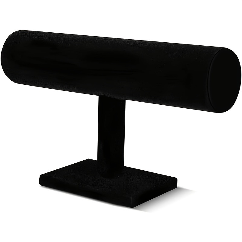 

1 T-shaped Bracelet Necklace Jewelry Display Stand, Black Velvet Watch Stand, Suitable For Home Storage