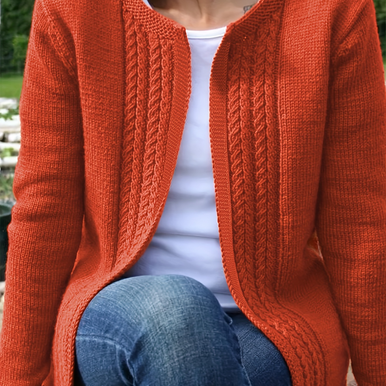 Plus Size Camo Print Button Front High Low Coat, Women's Plus Casual