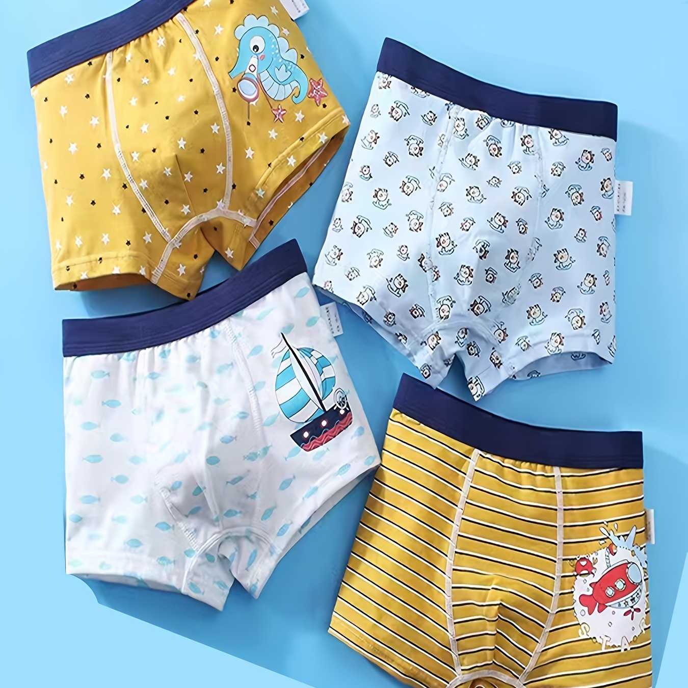 4pcs/Bag Boys Underwear Children Panties Boys 100% Cotton Boxer Shorts  Children'S Panties Underpants Kids Underwear For Kids - AliExpress