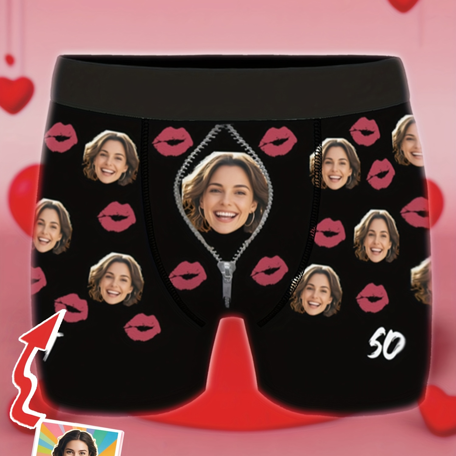 

Customized Face Flat Panties With Pictures, Personalized Face Photo Flat Panties, Funny Underwear With Faces, Funny Prank Gifts For Dad/husband/boyfriend