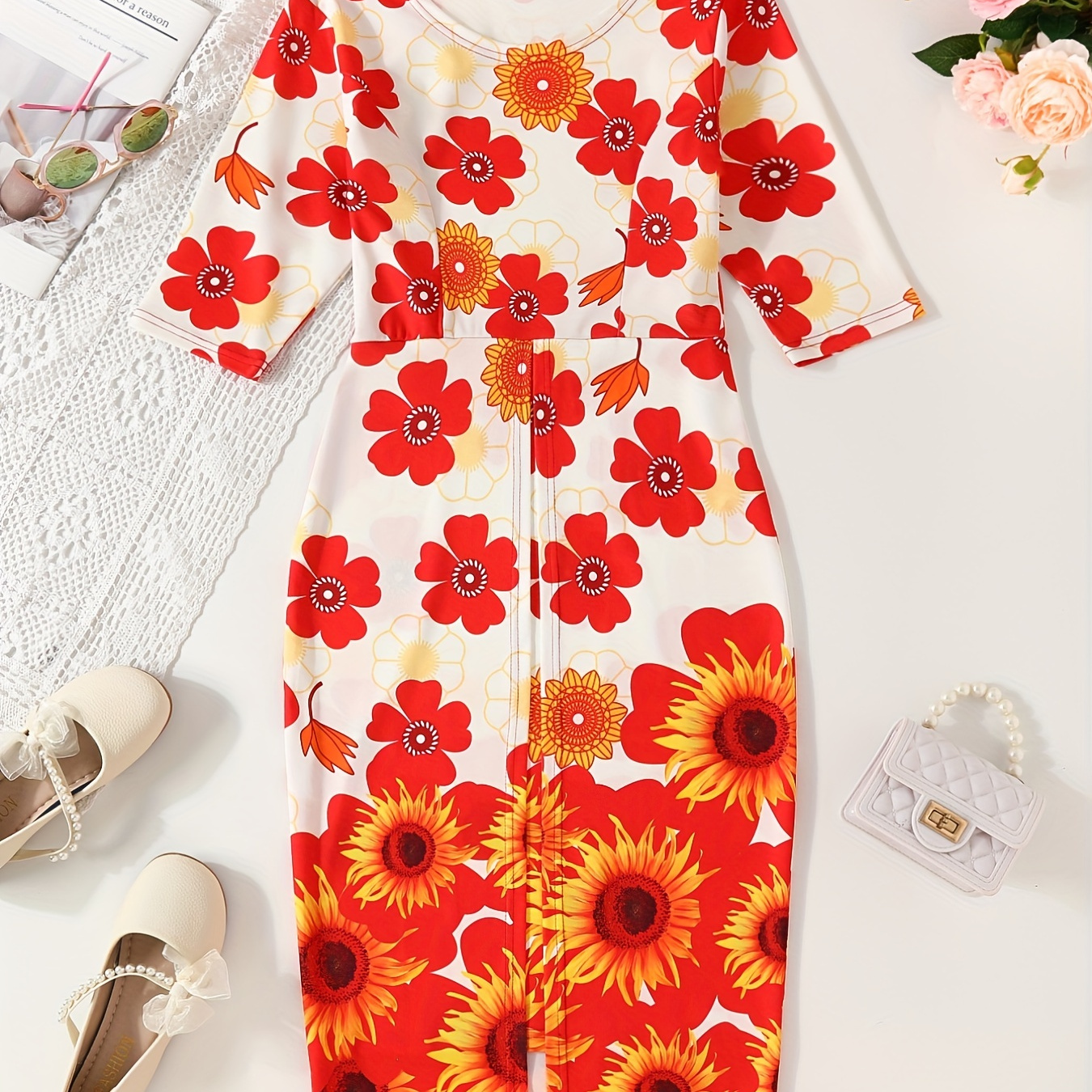 Boho sunflower outlet dress