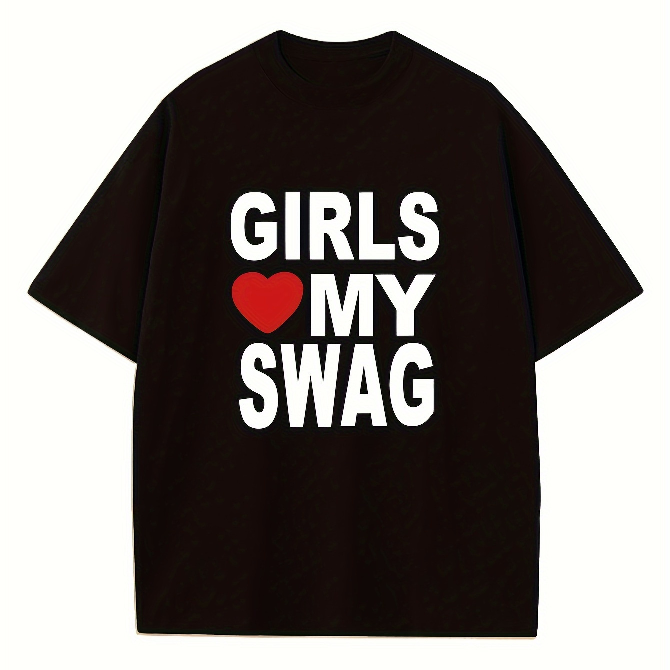 

''girl Love My '' Print, Men's Graphic T-shirt, Casual Comfy Tees For Summer, Mens Clothing