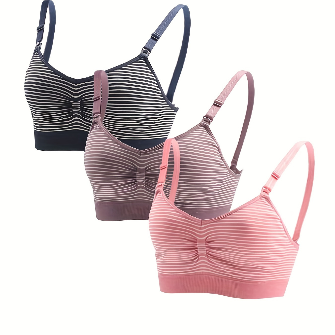 Pregnant Women Striped Sexy Push Bra Seamless Adjustable - Temu Switzerland