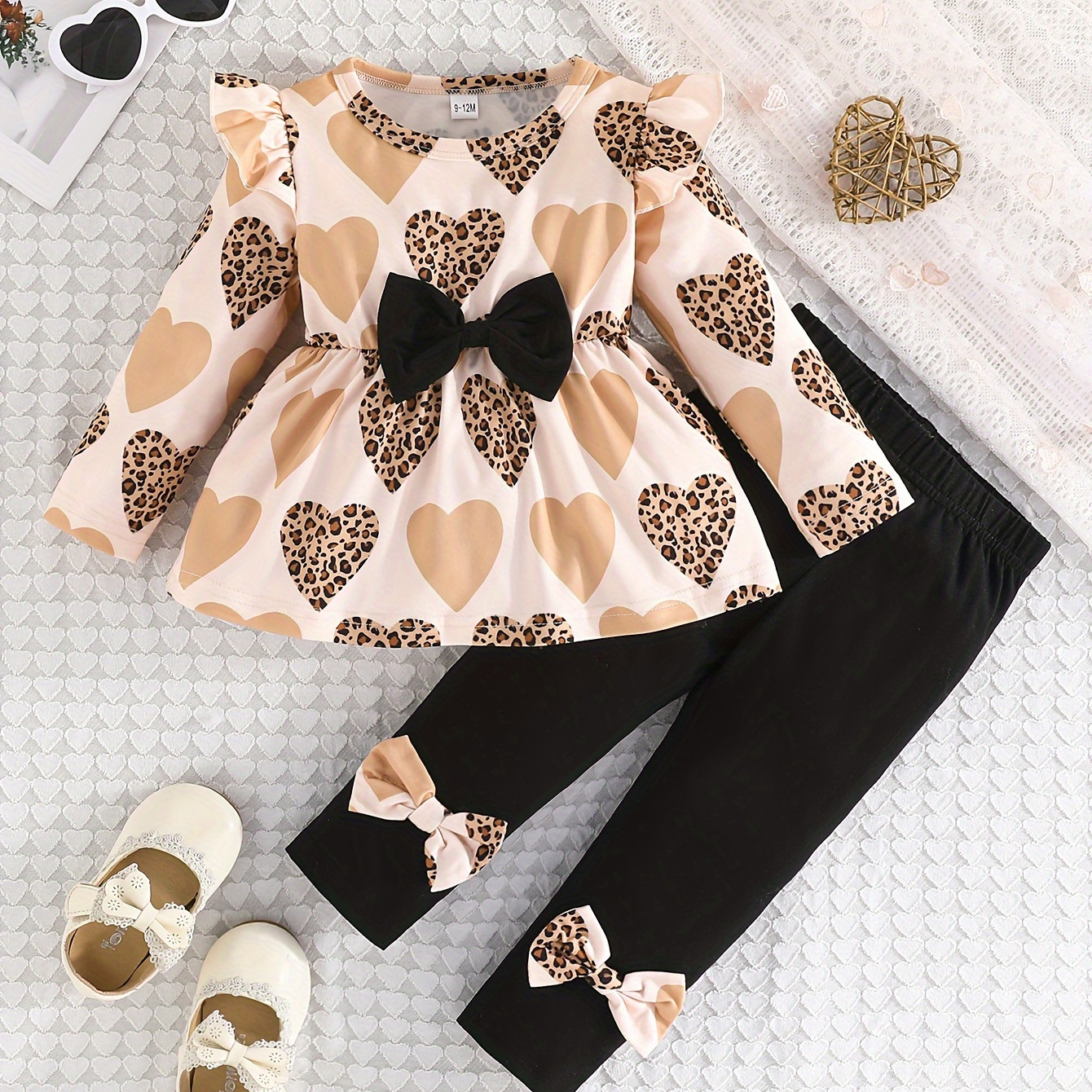 

' & Long Outfit Set Bow - Washable, For