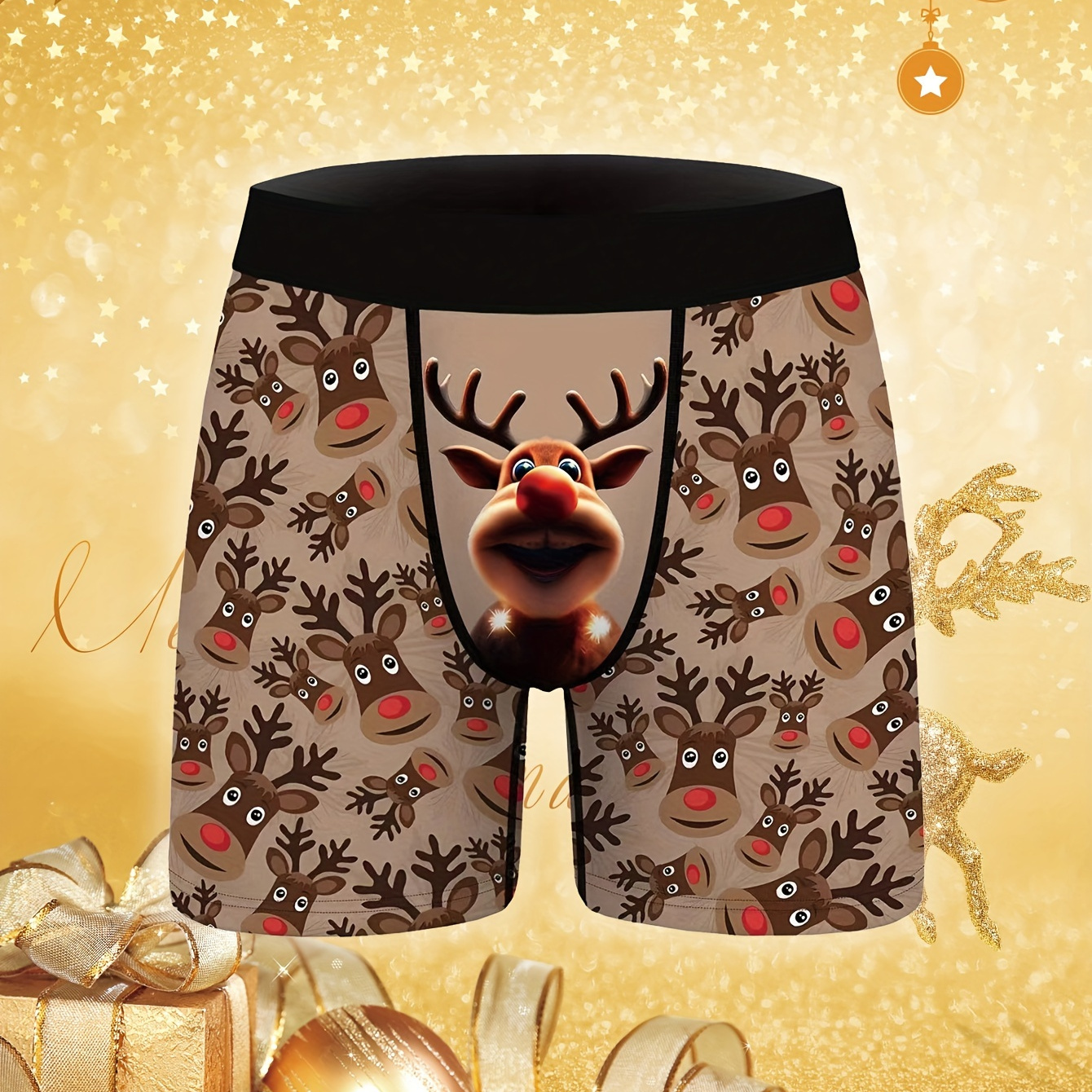 

Christmas Men's Christmas Carnival Creative Comfortable Flat Leg Pants