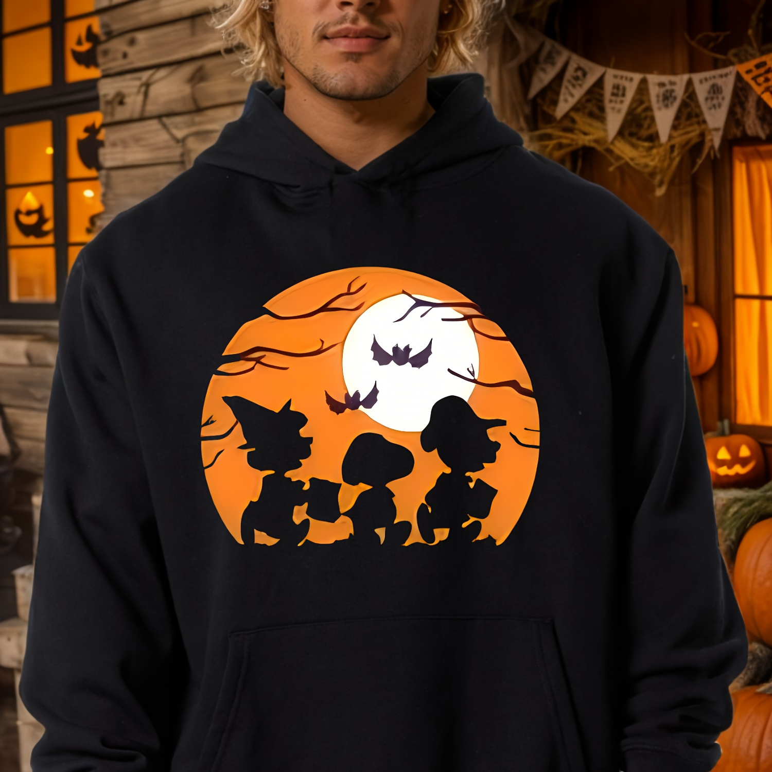 

Trick Or Treat Hoodie, Print For Men And Teens, Cool Hoodies Pullover Kangaroo Pocket Without Drawstring, Long Sleeve Hooded Sweatshirt, Print In Usa And Fast Delivery, Best Gifts For Family