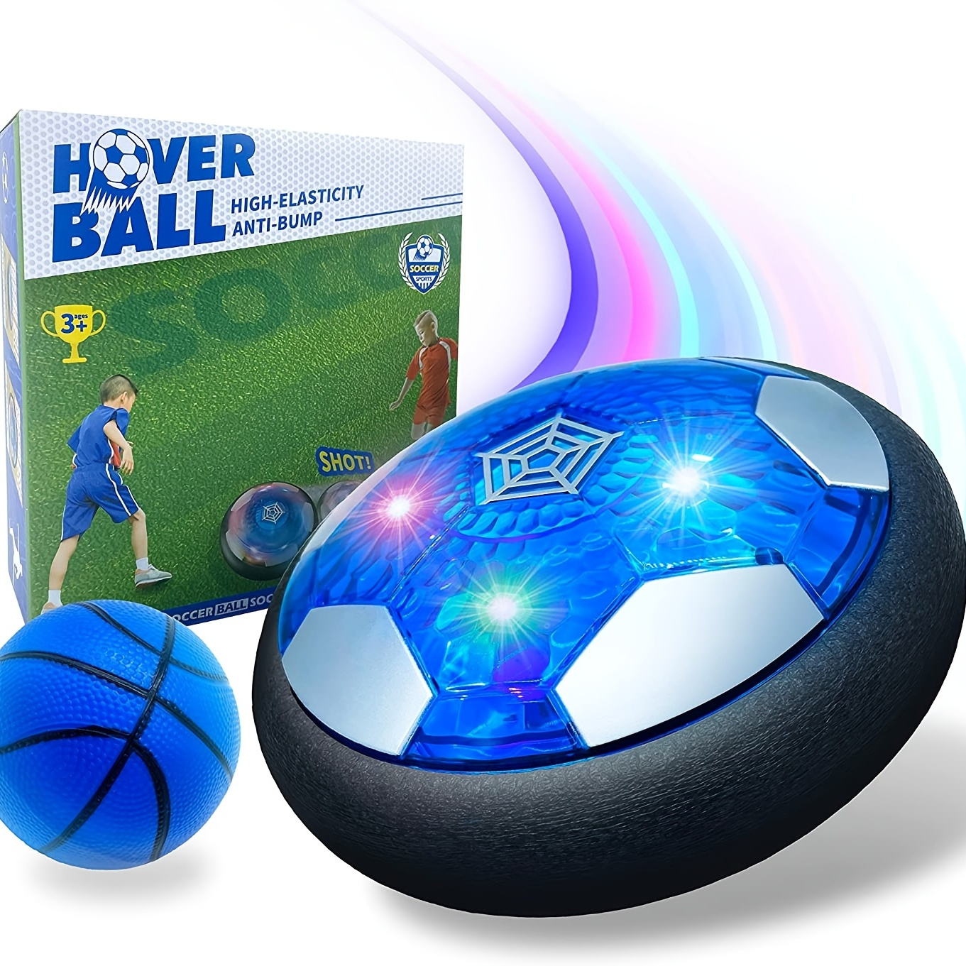 ZXPASRA - Air Power Football, Jouet Enfant Ballon de Foot Rechargeable avec  LED Lumière Hover Soccer Ball Jeux de Piscine Foot Cadeau d'anniversaire  pour