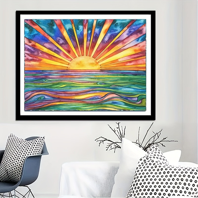 

1pc Diy 5d Artificial Diamond Painting Kit Wall Art, Rhinestone Painting, Handmade Room Decor, 11.8x15.7in