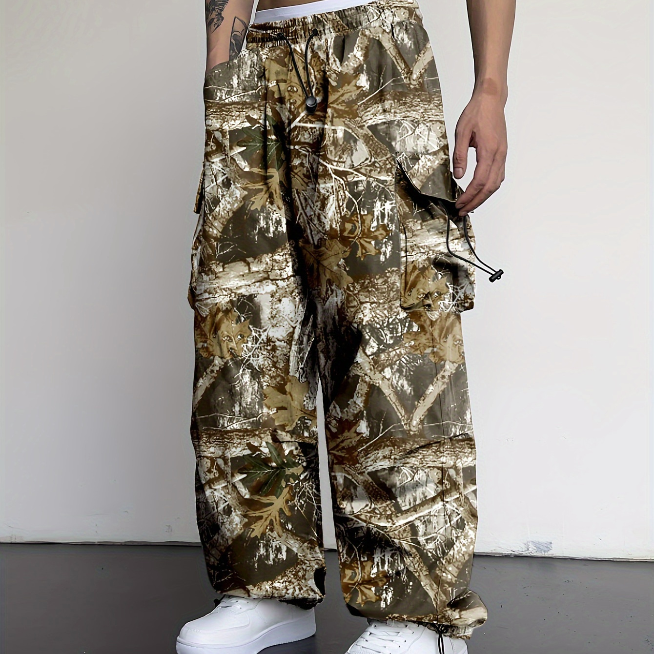 r*:様 00s military cargo pants gimmick y2 y2 mens camo cargo pants multiple flap pockets - Temu United Kingdom