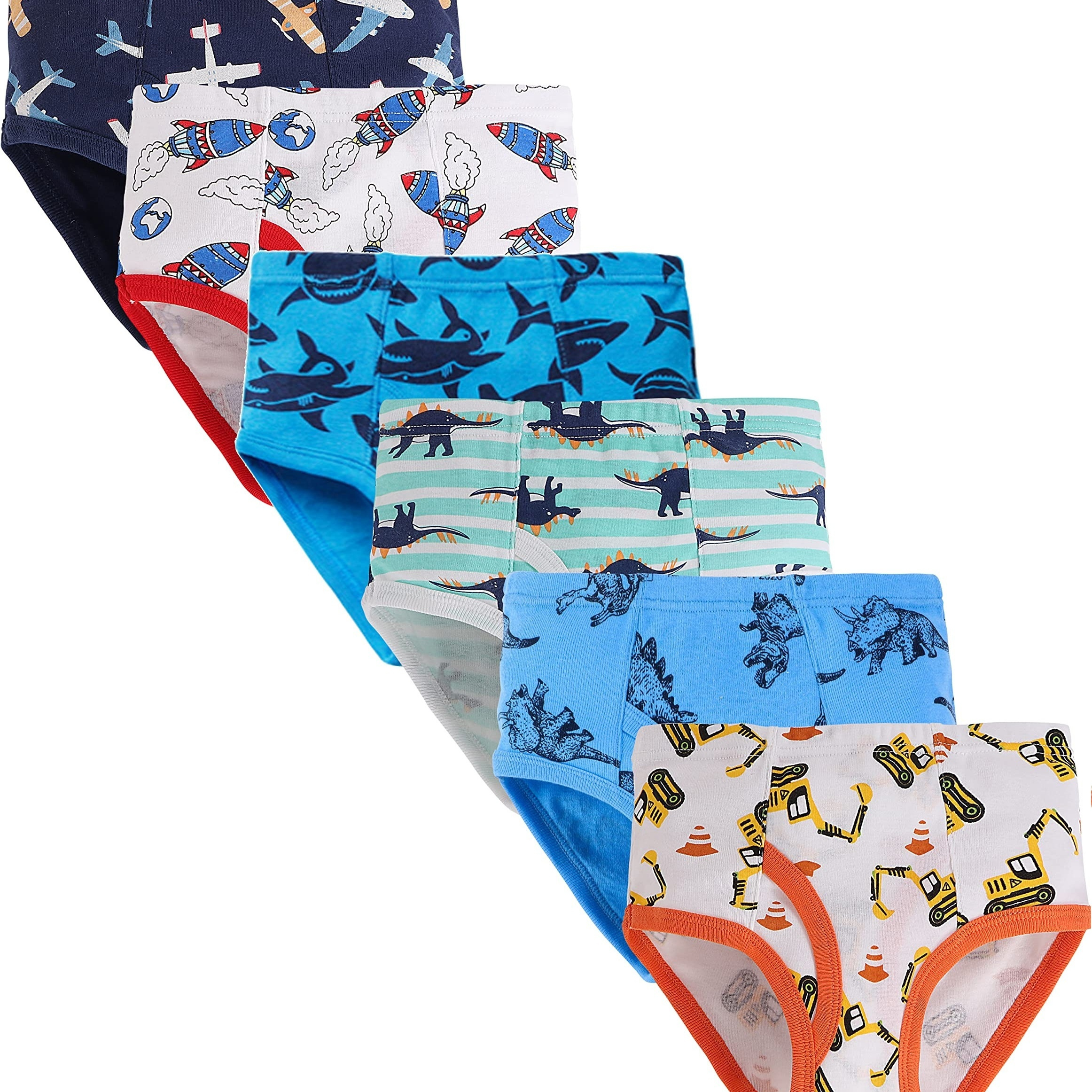 

6pcs Little Boys Briefs Truck Toddler Panties Kids Underwear Soft Cotton Undies