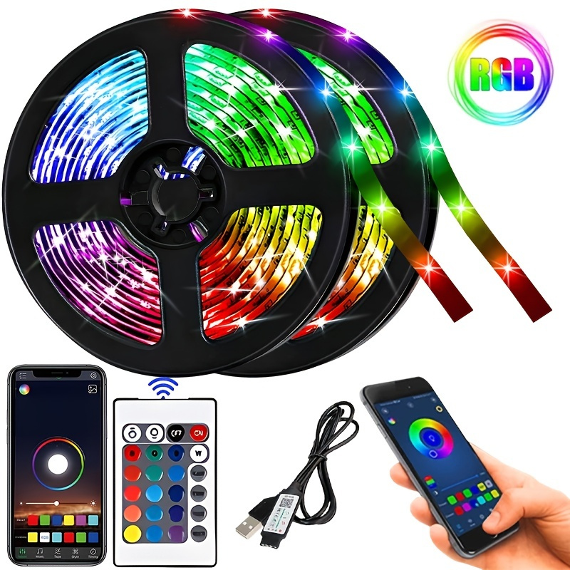 Set Of Led Strip Light With Bt App Control Rgb V Ft M