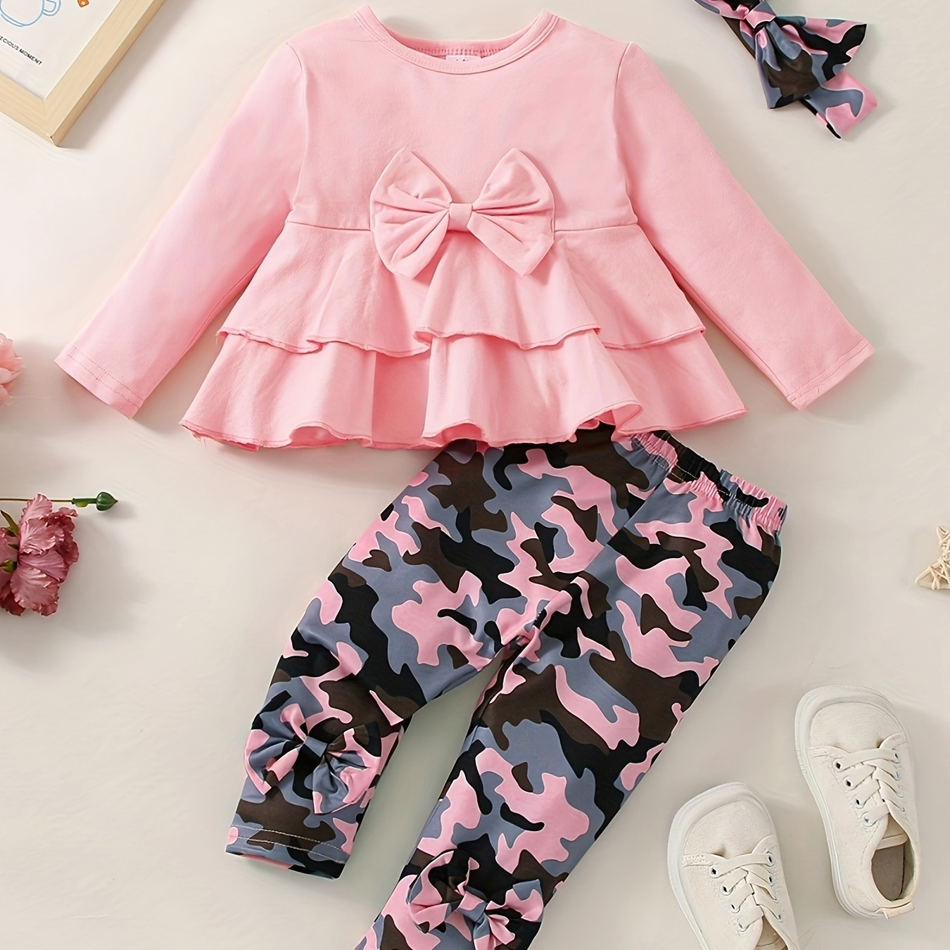 

Baby Girl Clothes Infant Girl Clothes Fall Winter Outfits Sweatshirt Long Sleeve Ruffle Tops Pants Headband 6-24m