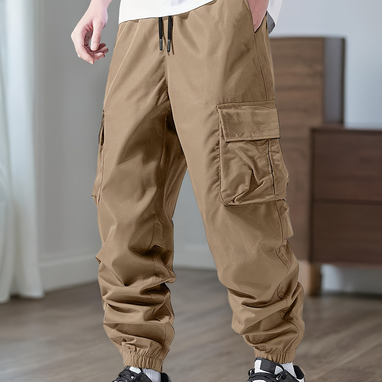 

Boys Casual Jogger Cargo Pants With Pockets, Comfy All-season Wear