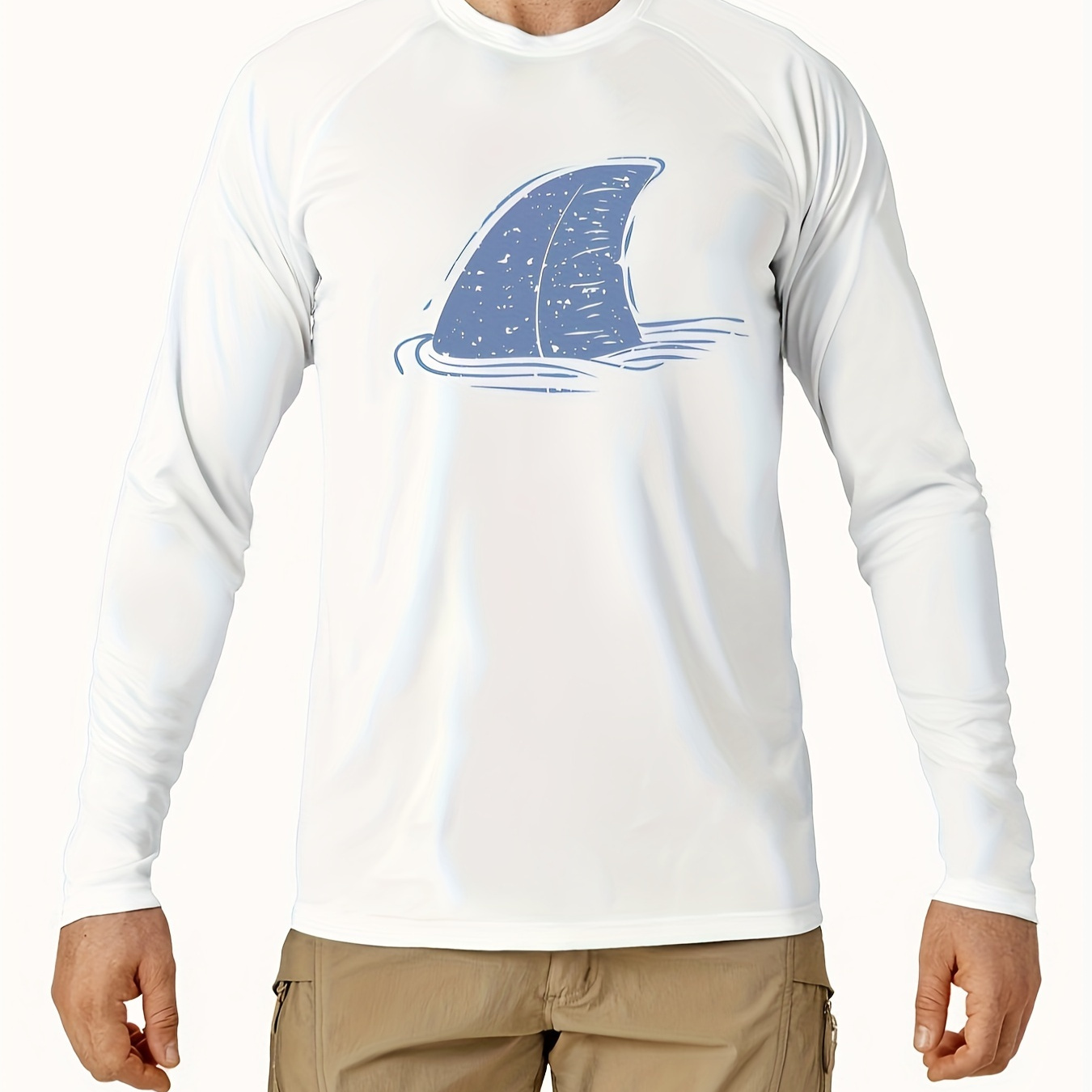 

Men's Long Sleeve Fishing Shirt, Sport Style, Uv Protection, Quick-dry, Moisture-wicking Performance Tee With Sailfish Graphic Design