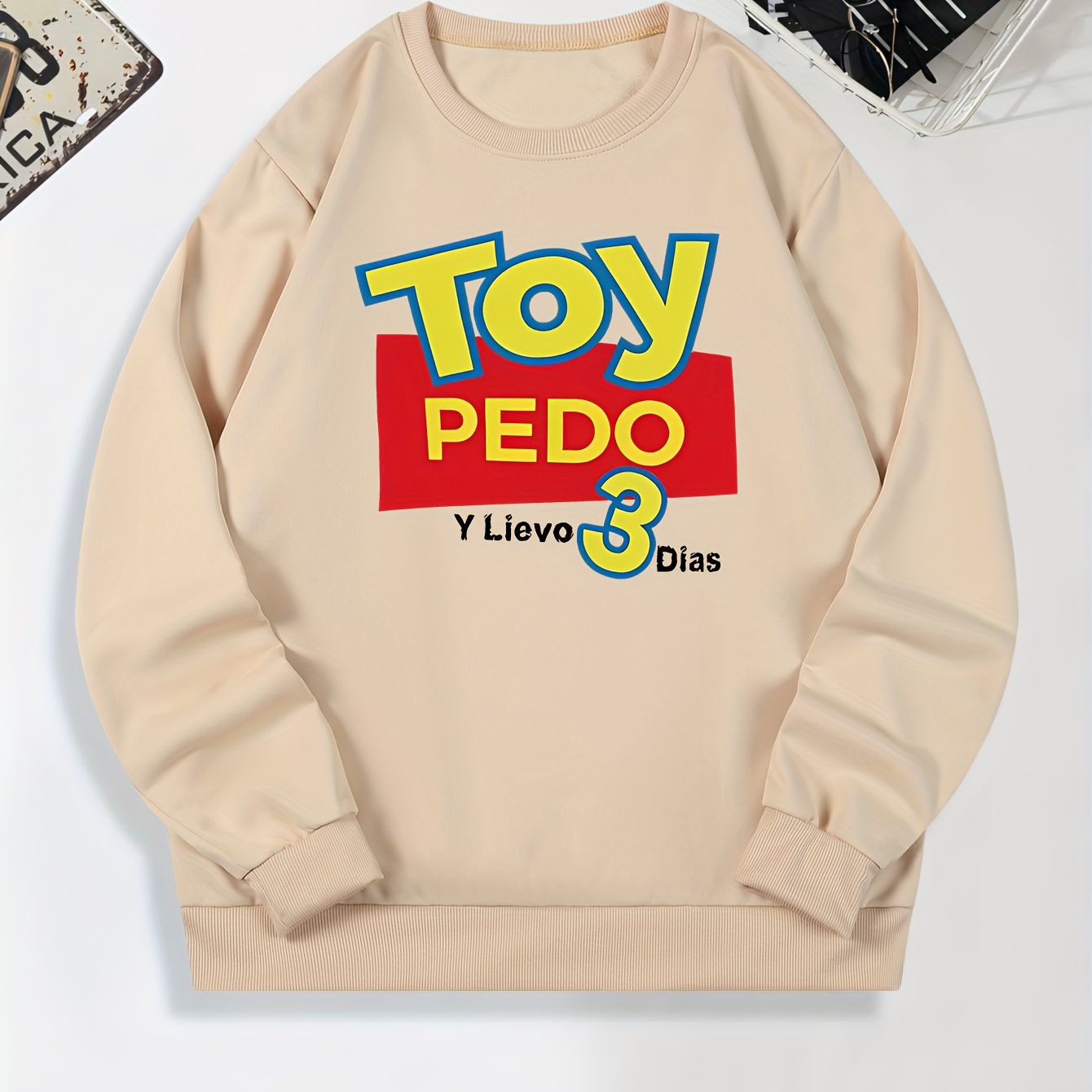 

Toy Print Men's Pullover Round Neck Long Sleeve Sweatshirt Pattern Loose Casual Top For Autumn Winter Men's Clothing As Gifts