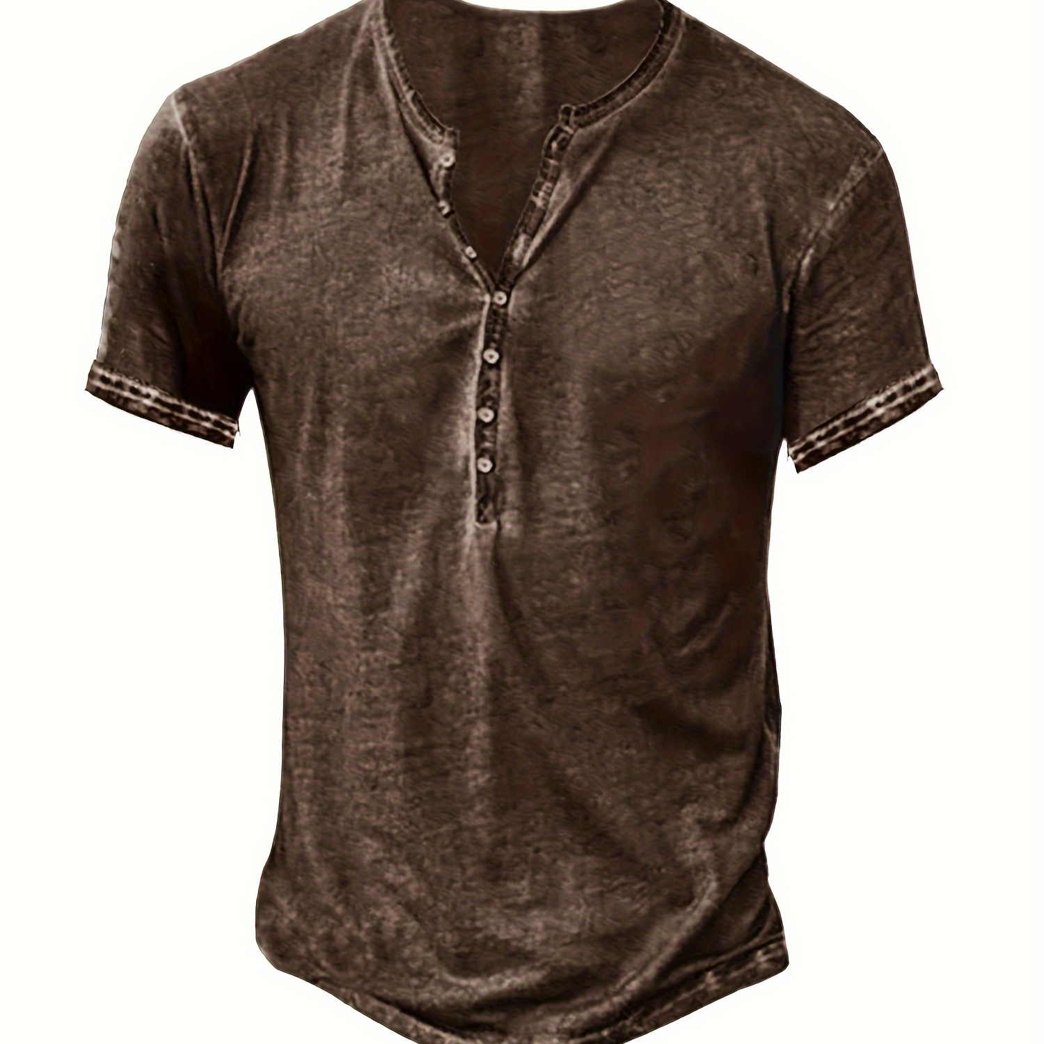 

Mens Distressed Henley Shirts Retro Short Sleeve Tee Shirts Casual Button Washed T-shirts For Men