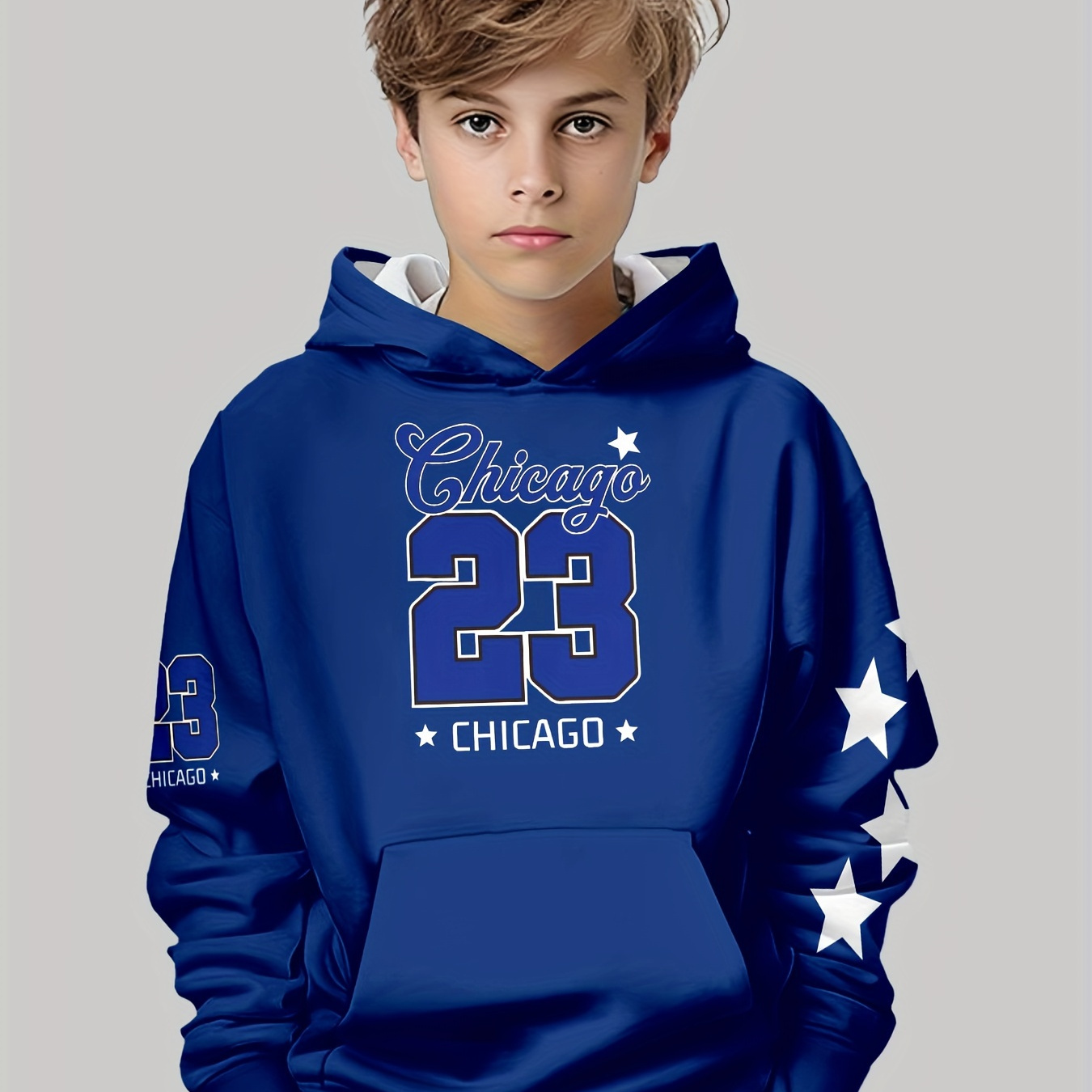 

Chicago Digital 3d Print Boys Long Sleeve Hoodie, And Cozy Sweatshirt - Perfect Essential For Your !