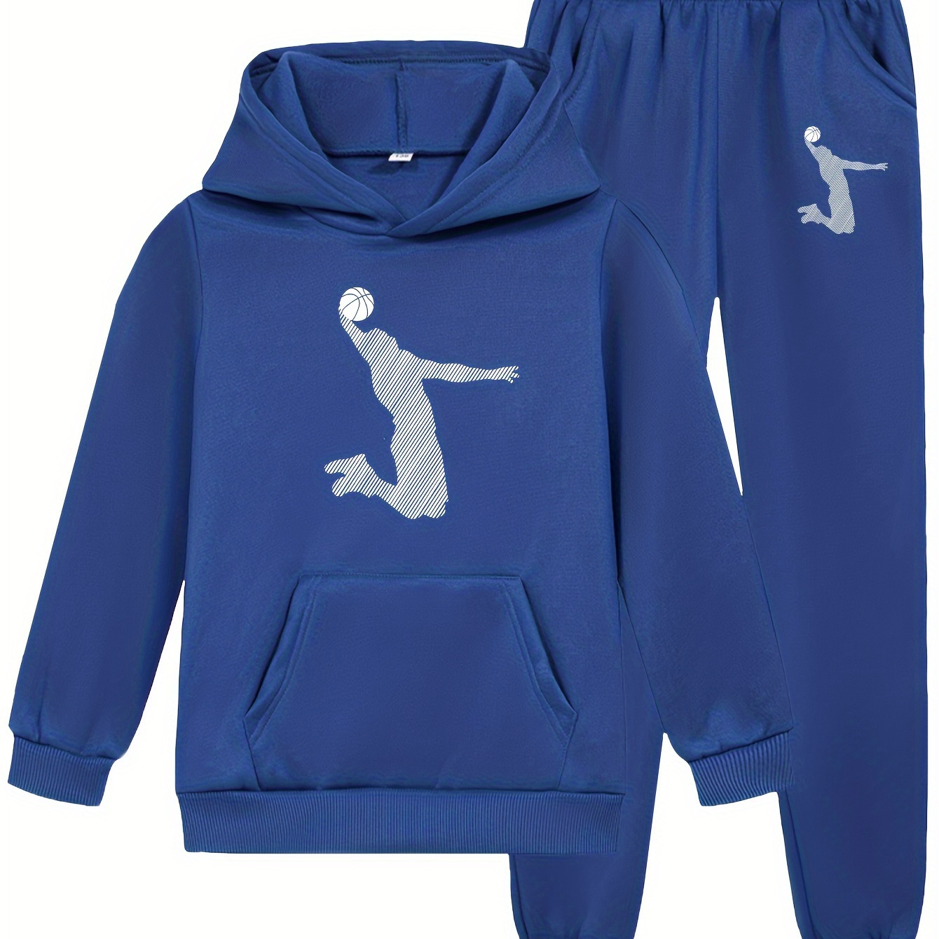 

Teen Boy's Long Sleeve Hooded Sweatshirt & Jogger Pants 2- Set, Outfits For And , Suitable For &