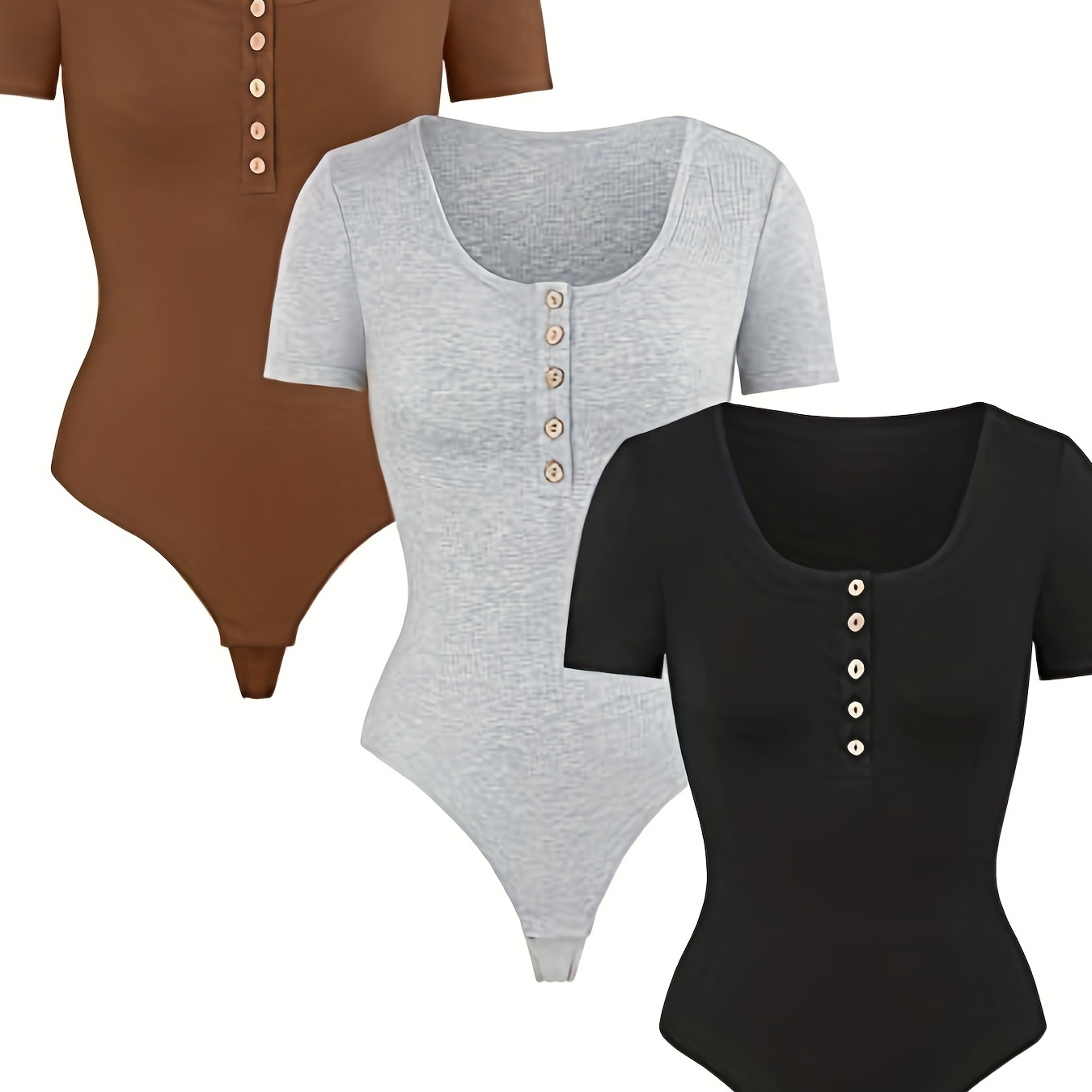 Round Neck Short Sleeve Bodysuit – The Merry Moore