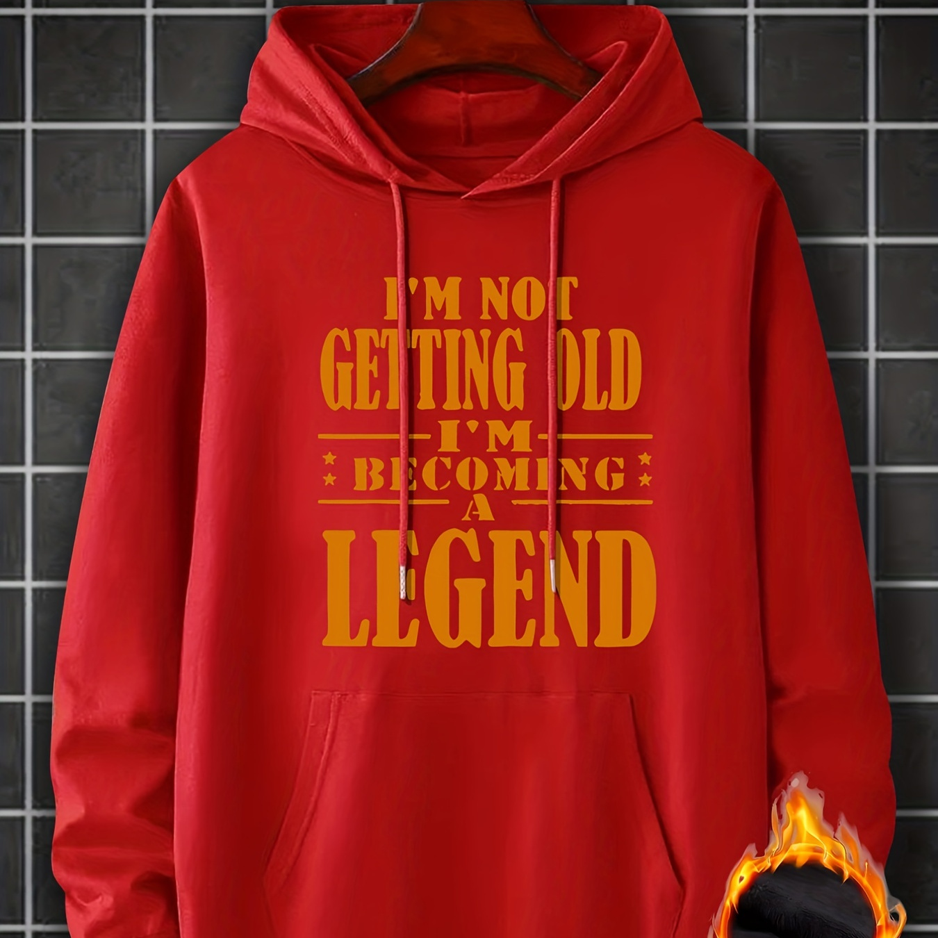 

Letters Pattern Print Men's Casual Hoodies, Drawstring Comfortable Oversized Hooded Pullover Sweatshirt Plus Size